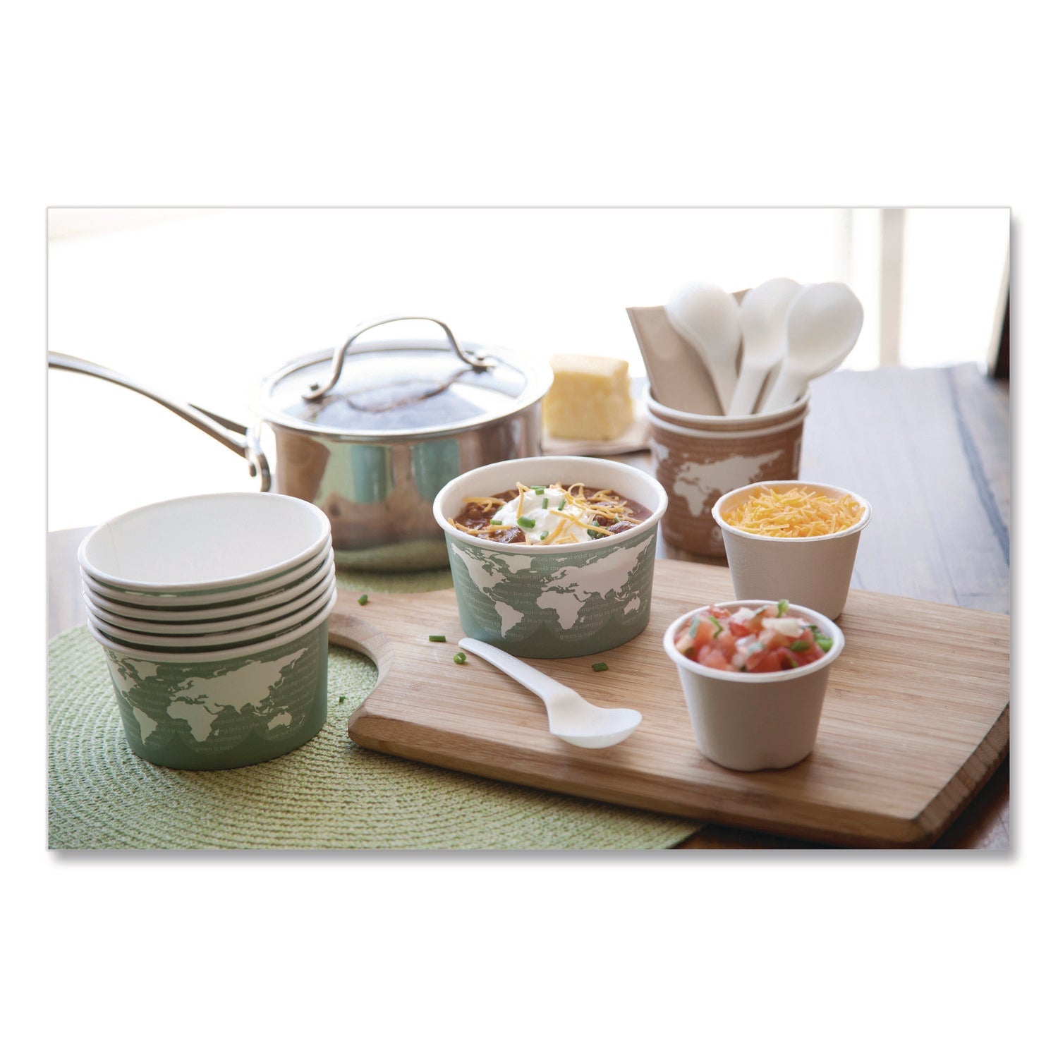 Eco-Products® Plantware Compostable Soup Spoon, Heavyweight, Plastic, White, 50/Pack, 20 Packs/Carton - Bloom Skins