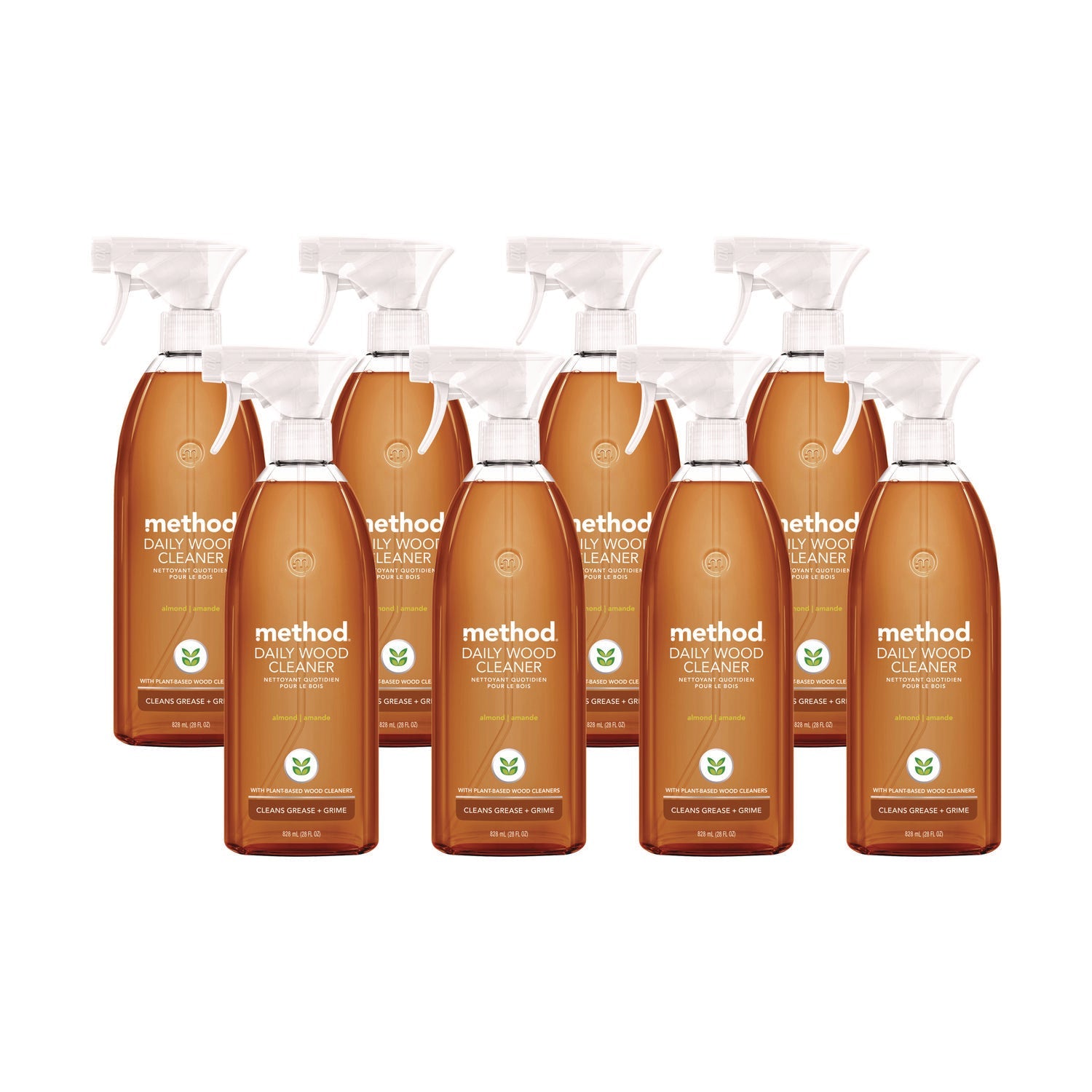 Method® Daily Wood Cleaner, 28 Oz Spray Bottle, 8/carton