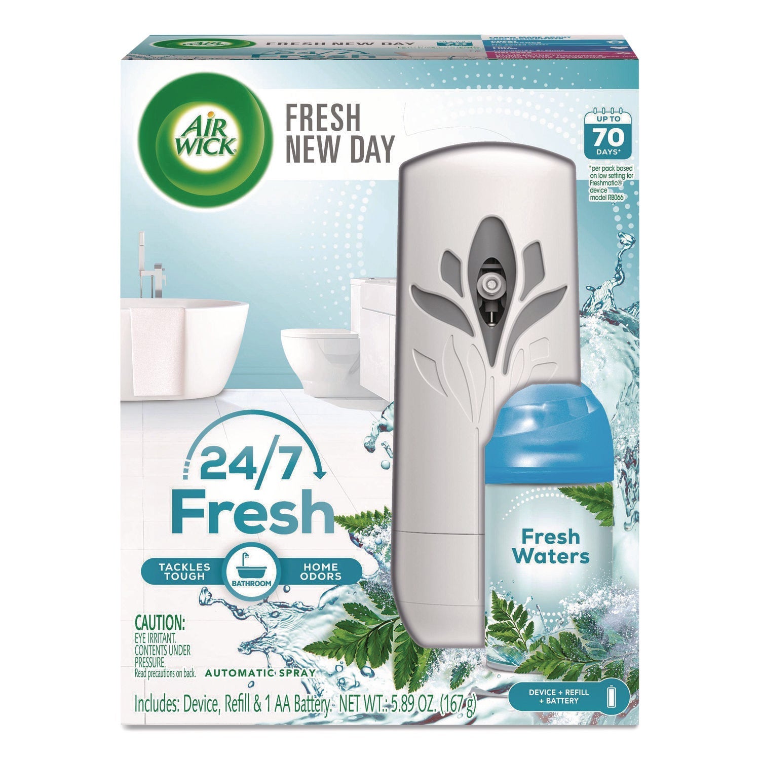 Air Wick® Freshmatic Life Scents Starter Kit, 5.89 oz Fresh Waters Refill/AA Battery