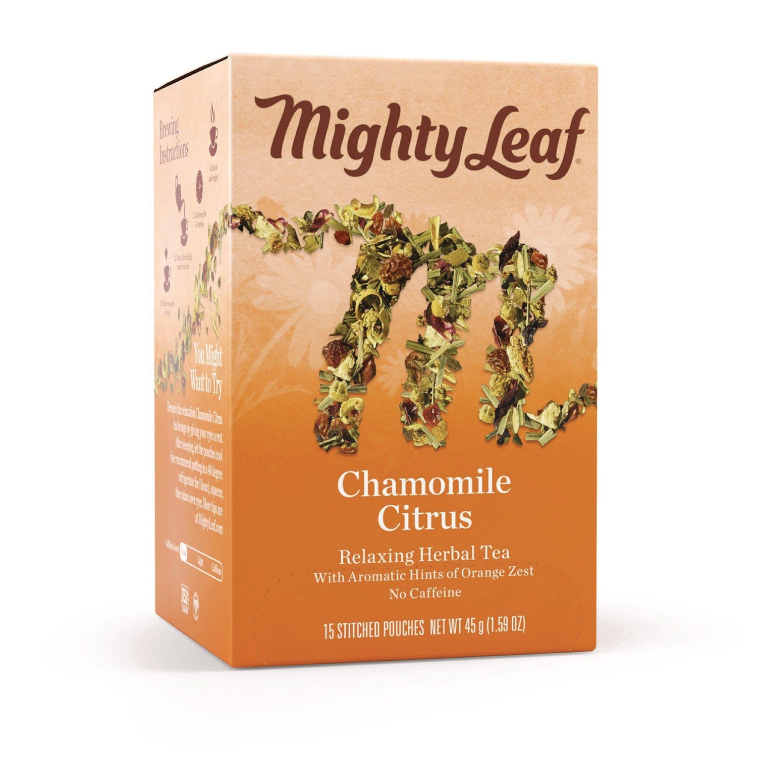 Mighty Leaf® Tea Whole Leaf Tea Pouches, Chamomile Citrus, 15/box