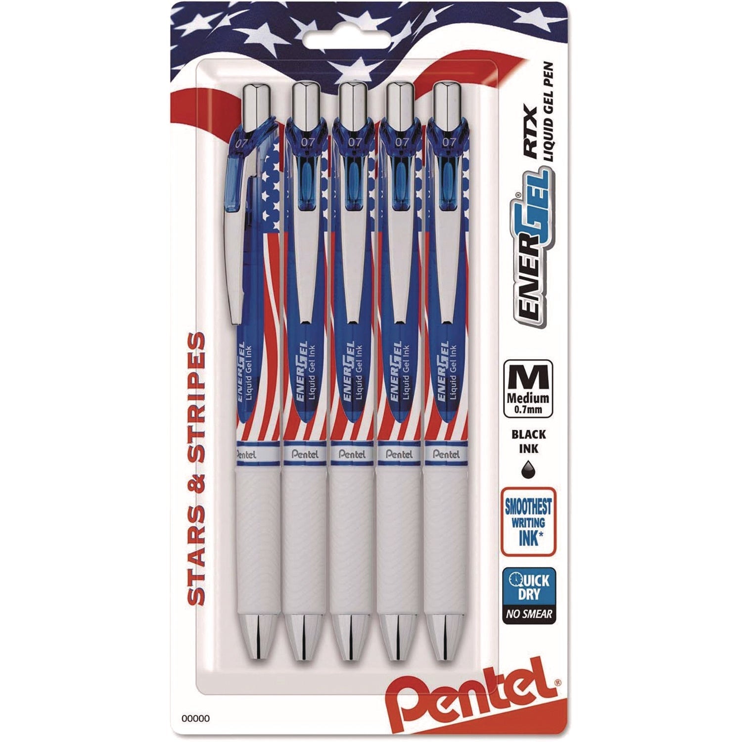 EnerGel RTX Gel Pen | Stars and Stripes | 5-Pk