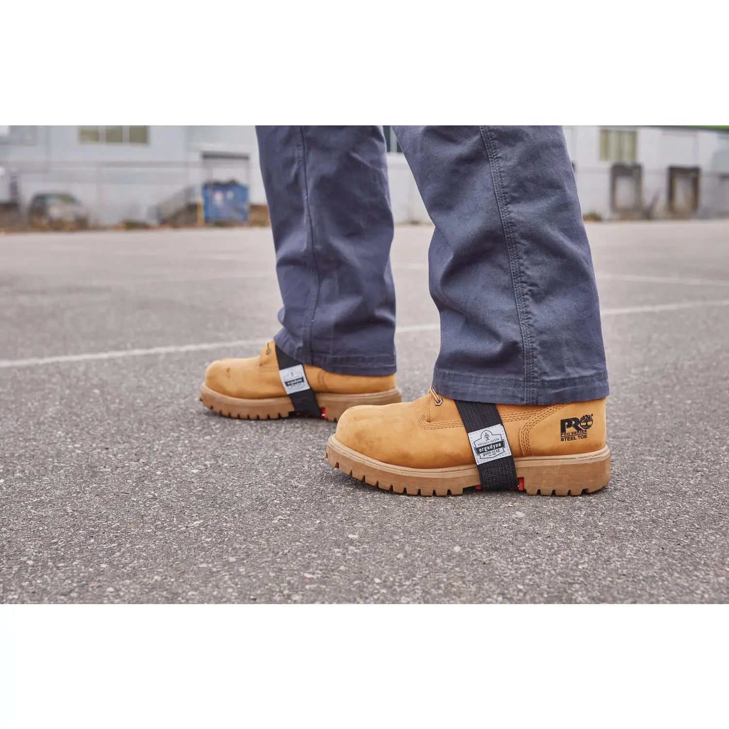 ergodyne® 6317 Orange Ice Cleats Mid-Sole Heeled Boot, One Size Fits Most, Orange, Pair