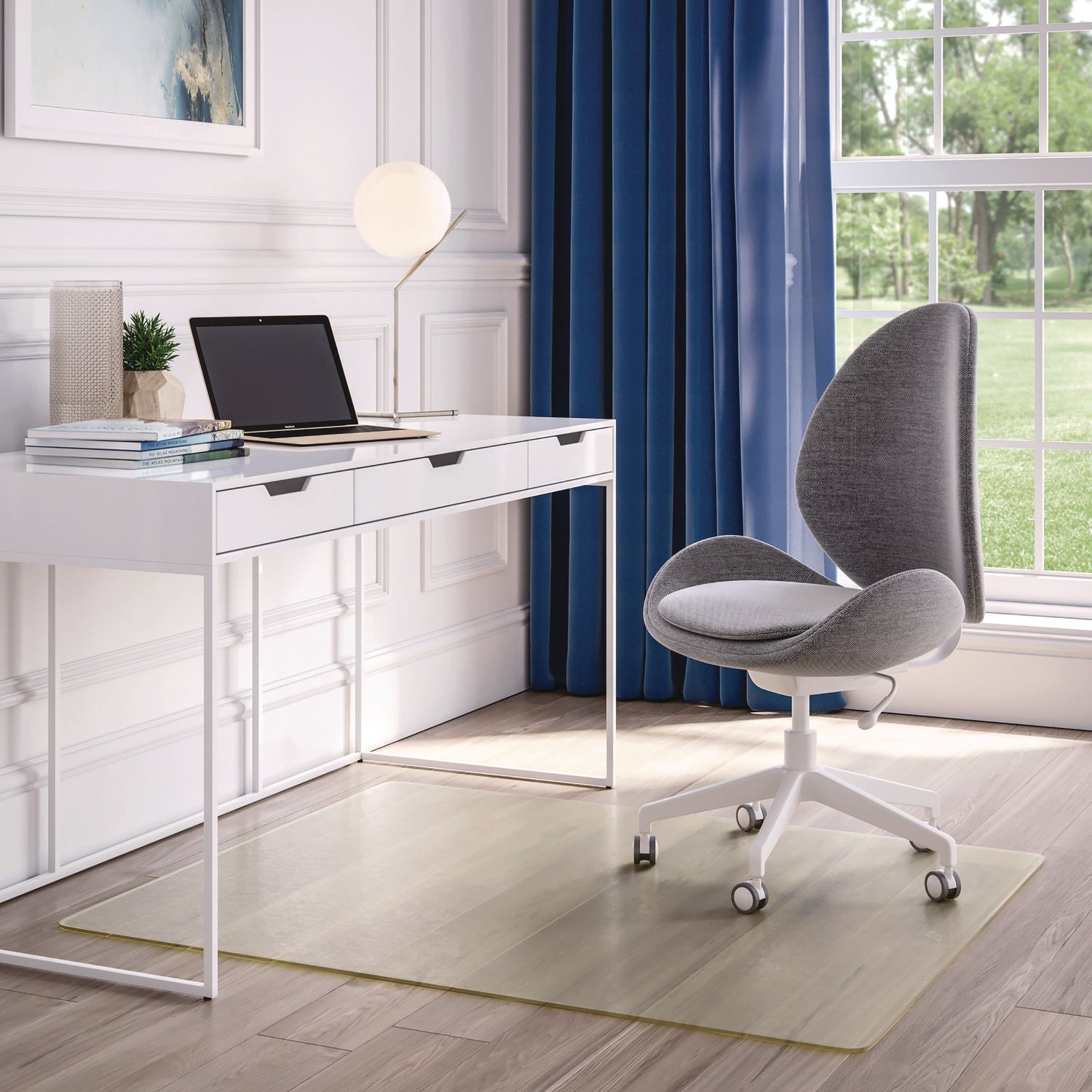 deflecto® Oceanmat Hard Floor Chair Mat, 36 x 48, Clear