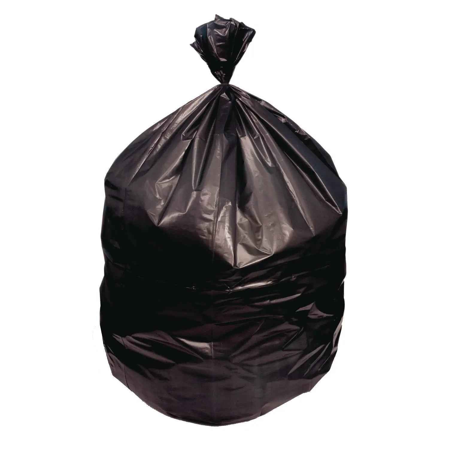 Heritage High-Density Waste Can Liners, 16 gal, 8 mic, 24" x 33", Black, 50 Bags/Roll, 20 Rolls/Carton