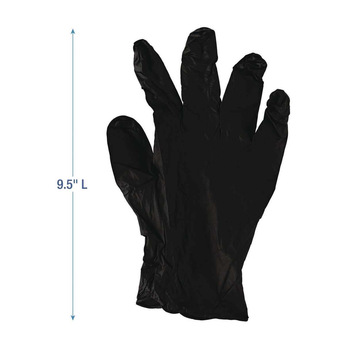 Boardwalk® Disposable General-Purpose Powder-Free Nitrile Gloves, Medium, Black, 4.4 mil, 100/Box, 10 Boxes/Carton