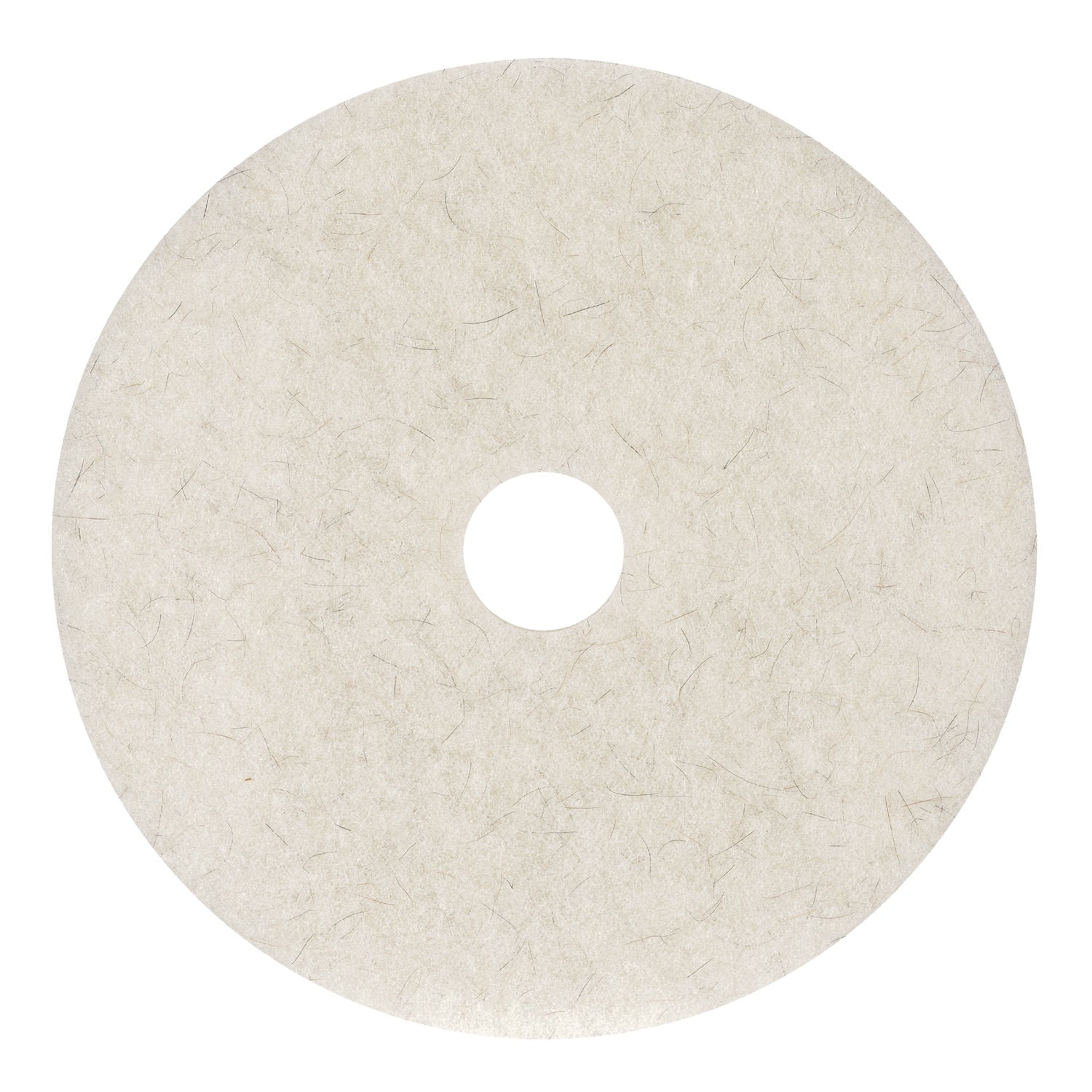 Boardwalk® Natural Burnishing Floor Pads, 24" Diameter, White, 5/carton