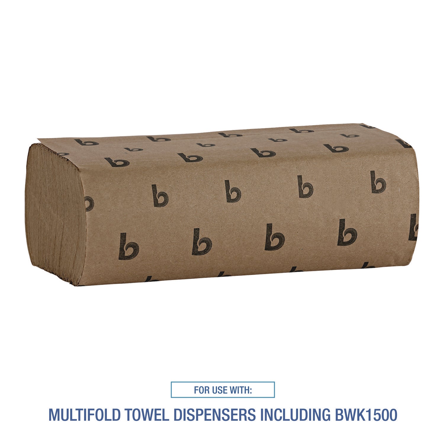 Boardwalk® Multifold Paper Towels, 1-Ply, 9 x 9.45, Natural, 250/Pack, 16 Packs/Carton