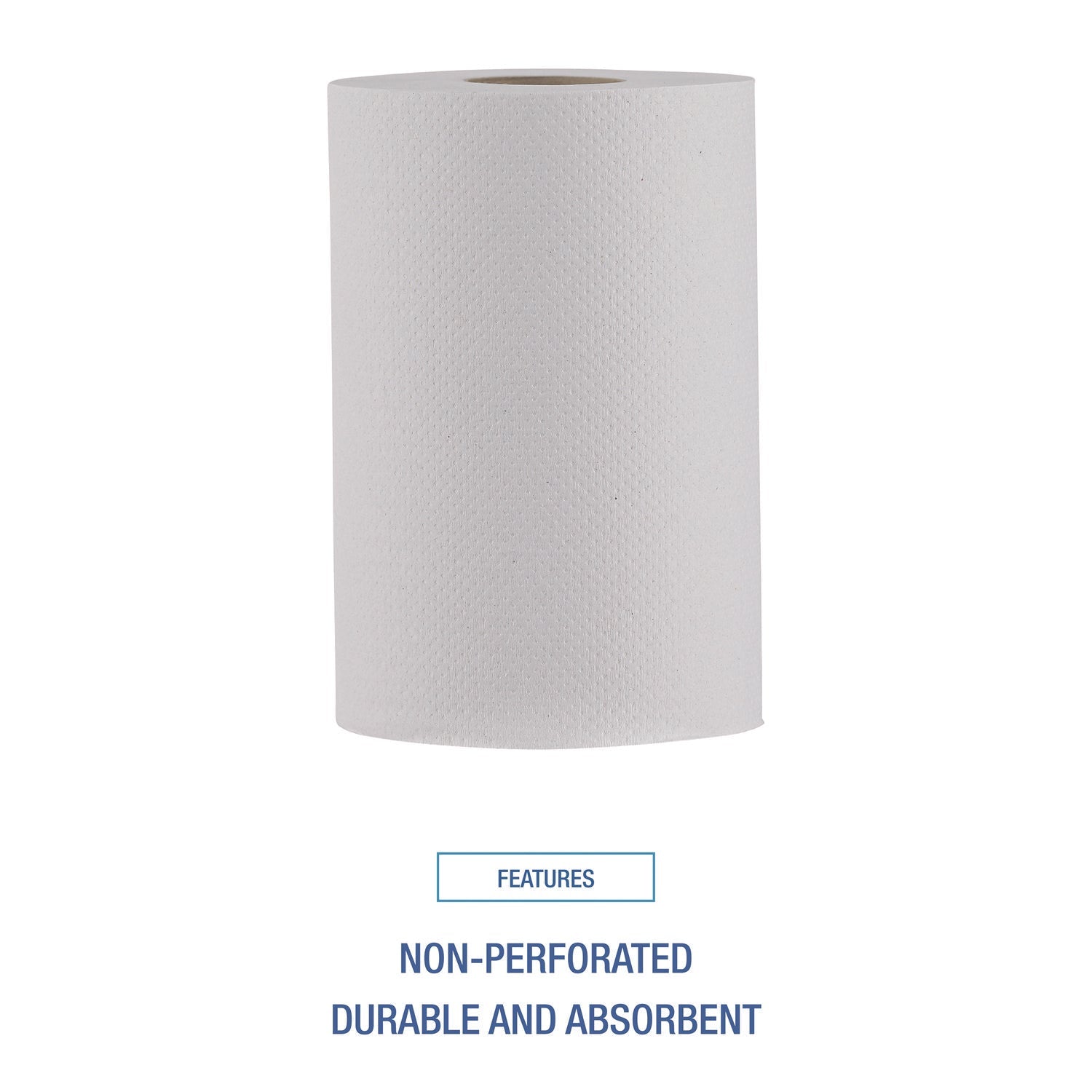 Boardwalk® Hardwound Paper Towels, Nonperforated, 1-Ply, 8" x 350 ft, White, 12 Rolls/Carton