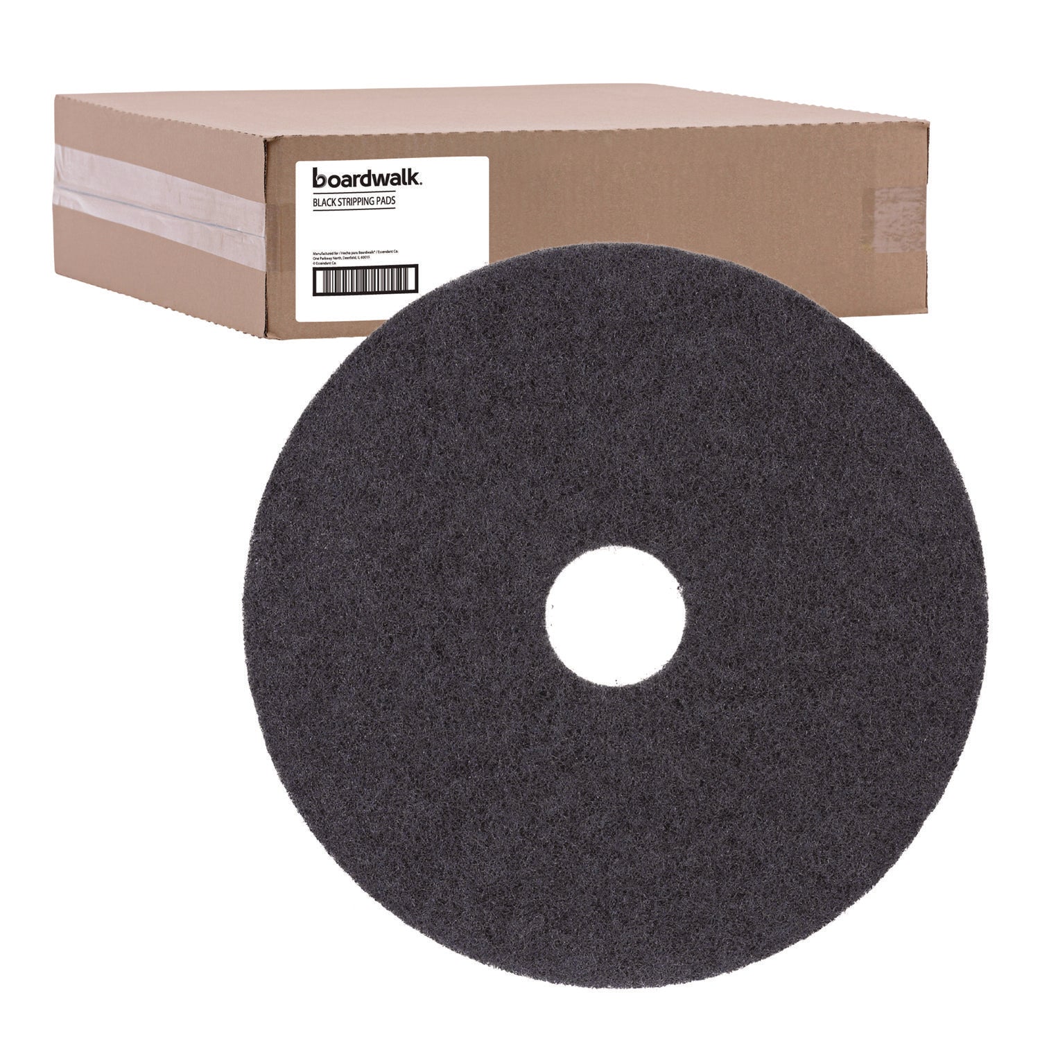 Stripping Floor Pads | 14" Black, 5/Carton