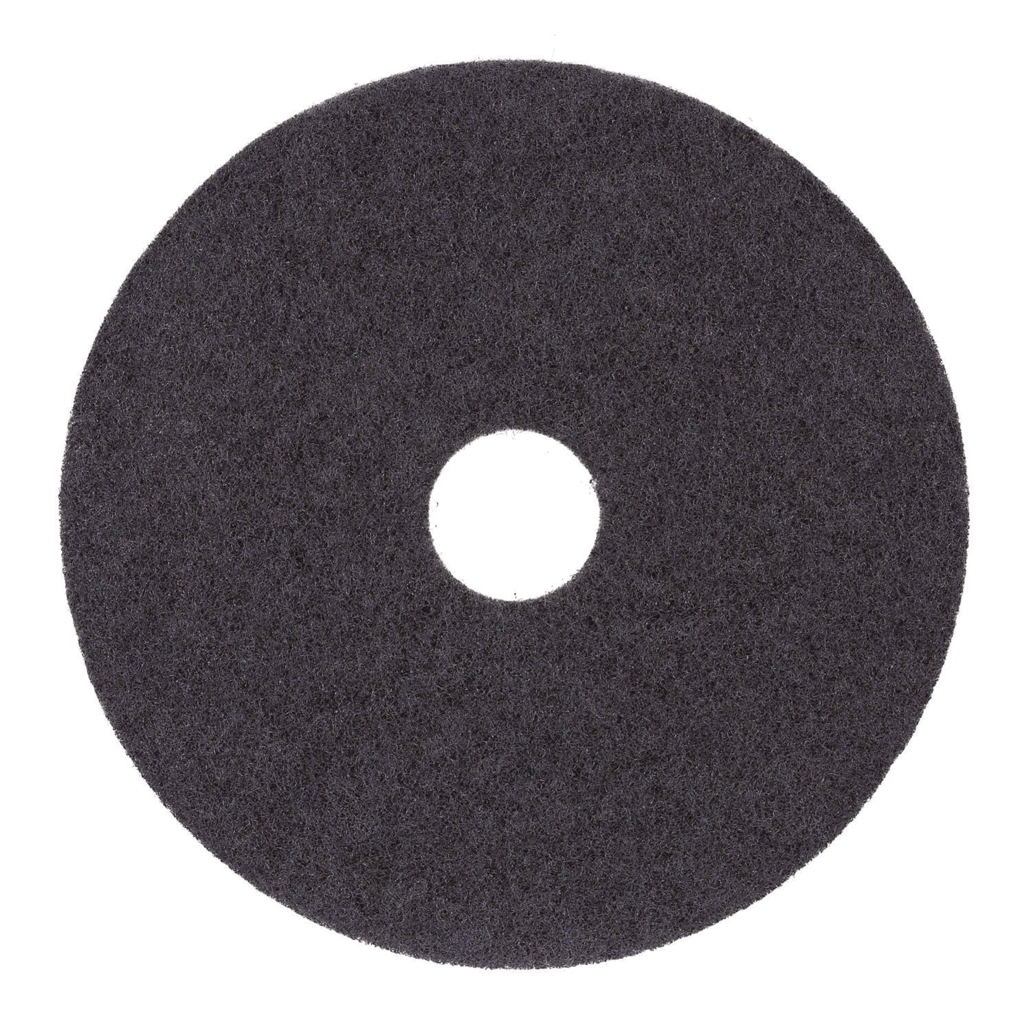 Boardwalk® Stripping Floor Pads, 15" Diameter, Black, 5/carton