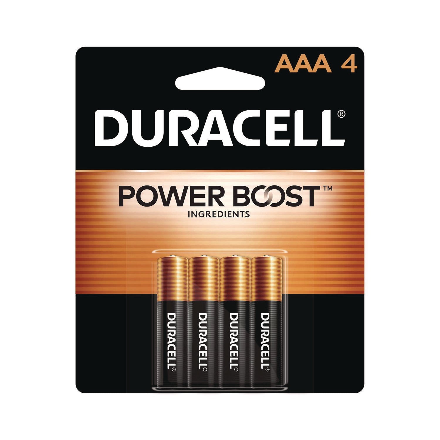 Duracell® Power Boost CopperTop Alkaline AAA Batteries, 4/Pack