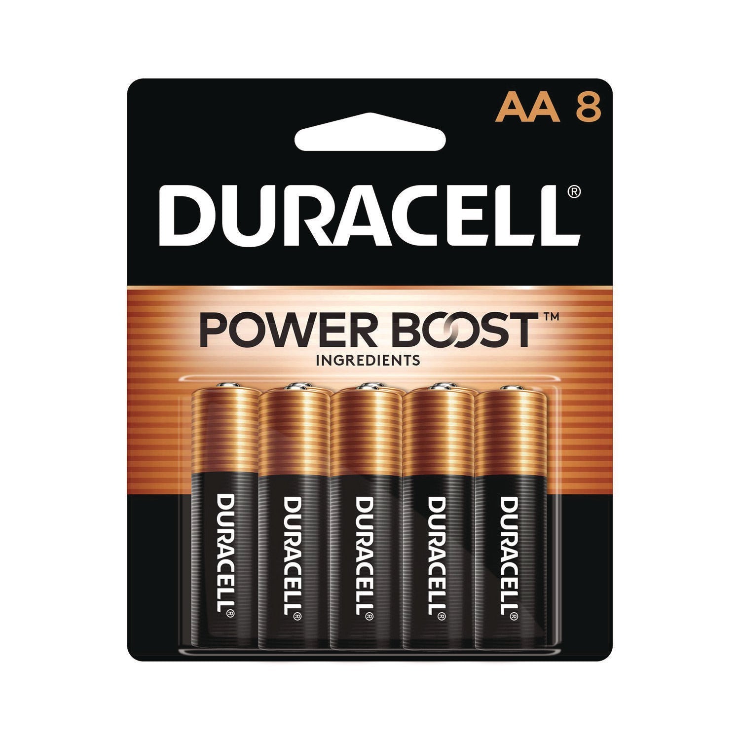 Duracell® Power Boost CopperTop Alkaline AA Batteries, 8/Pack