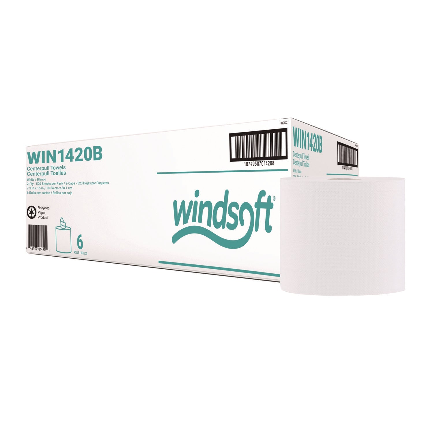 Center-Flow Paper Towel Roll | White | 6-Rolls