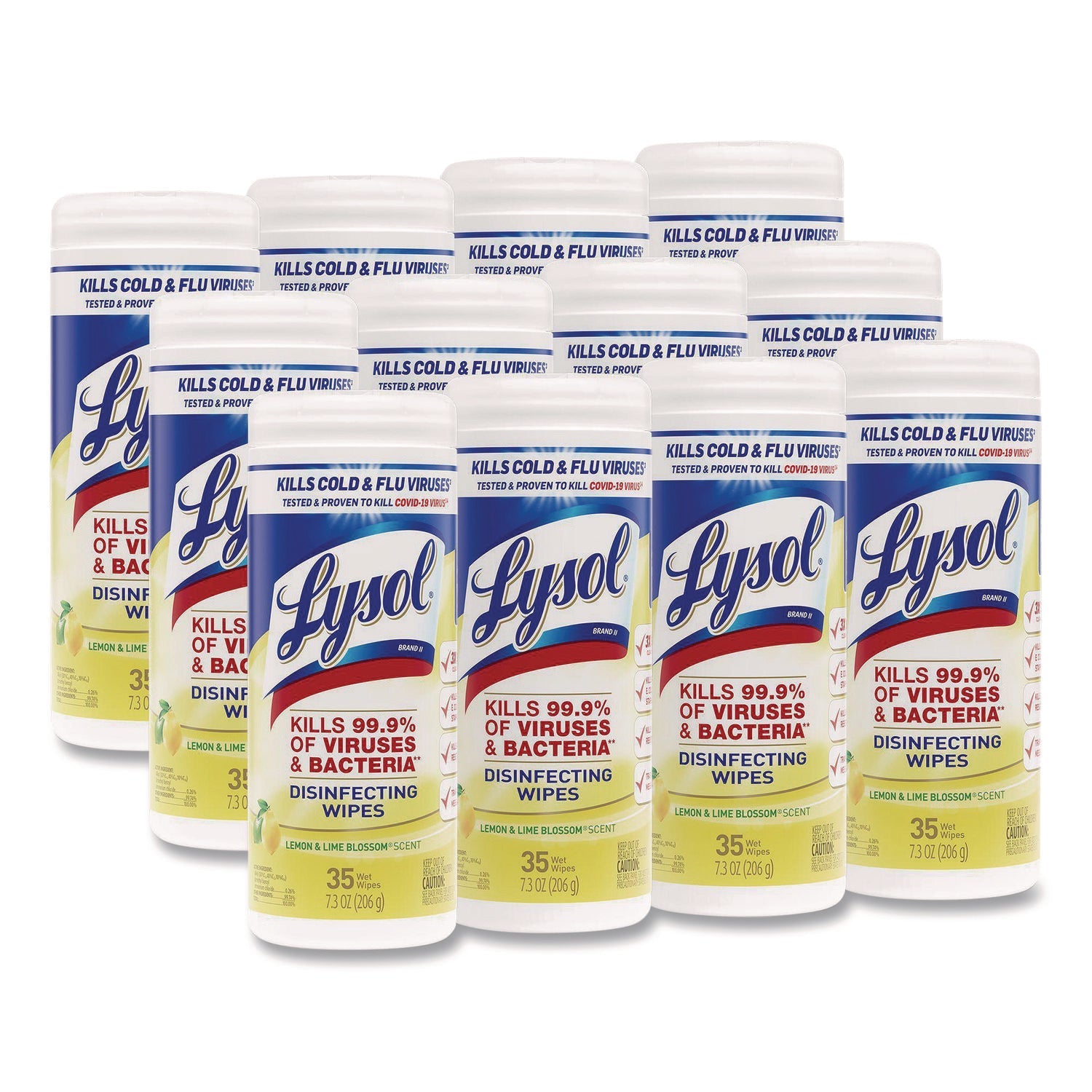 LYSOL Disinfecting Wipes | Lemon & Lime 35/Can