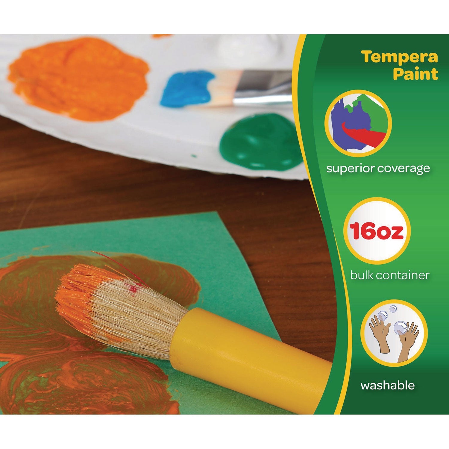 Crayola® Premier Tempera Paint, Black, 16 Oz Bottle