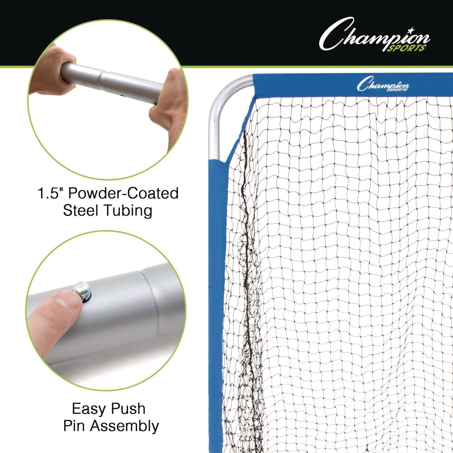 Champion Sports Football Kicking Screen, 96" x 48", 1.5" dia Frame