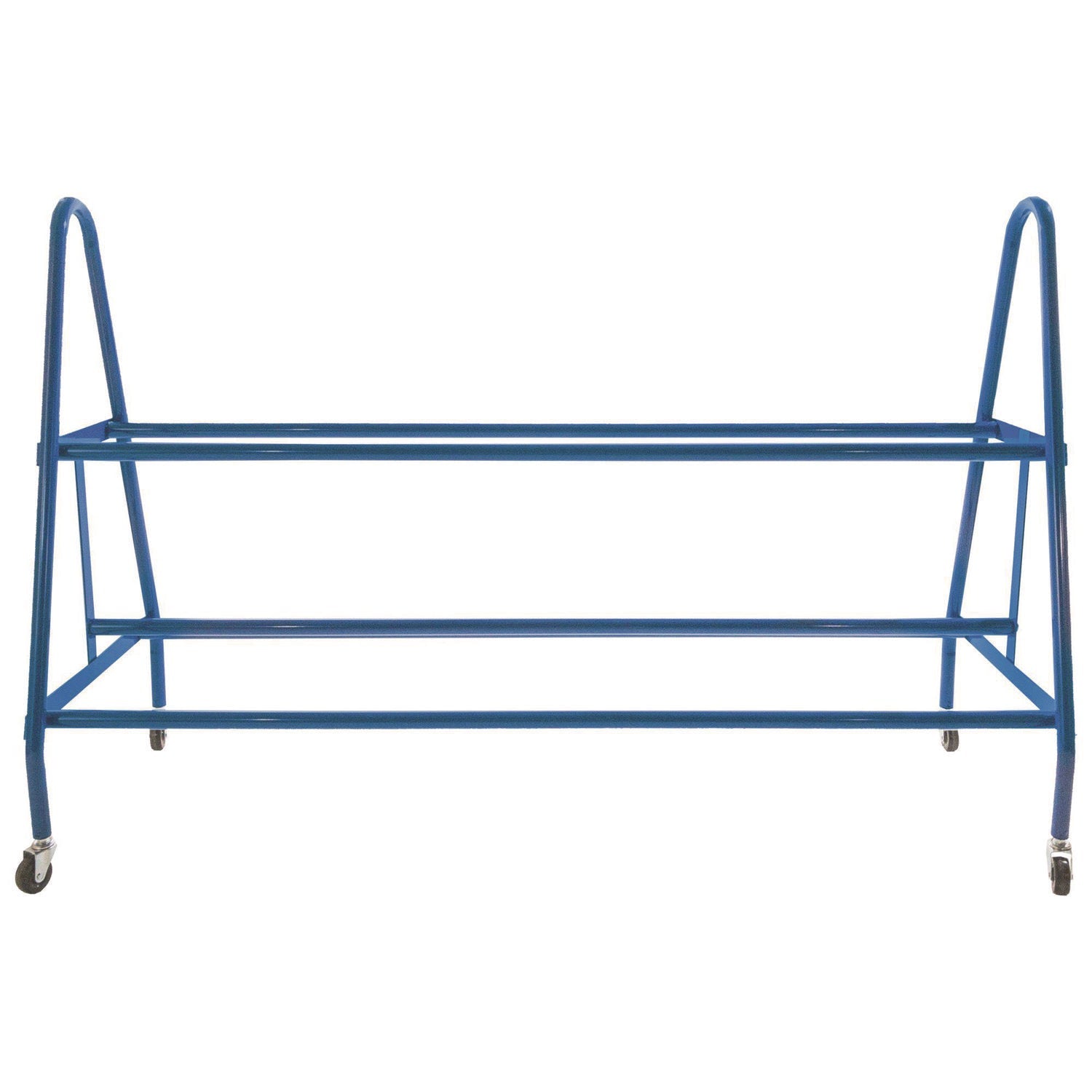 Champion Sports Heavy-Duty Deluxe Ball Cart, Metal, 132 lb Capacity, 17.5 x 59 x 35.75, Blue