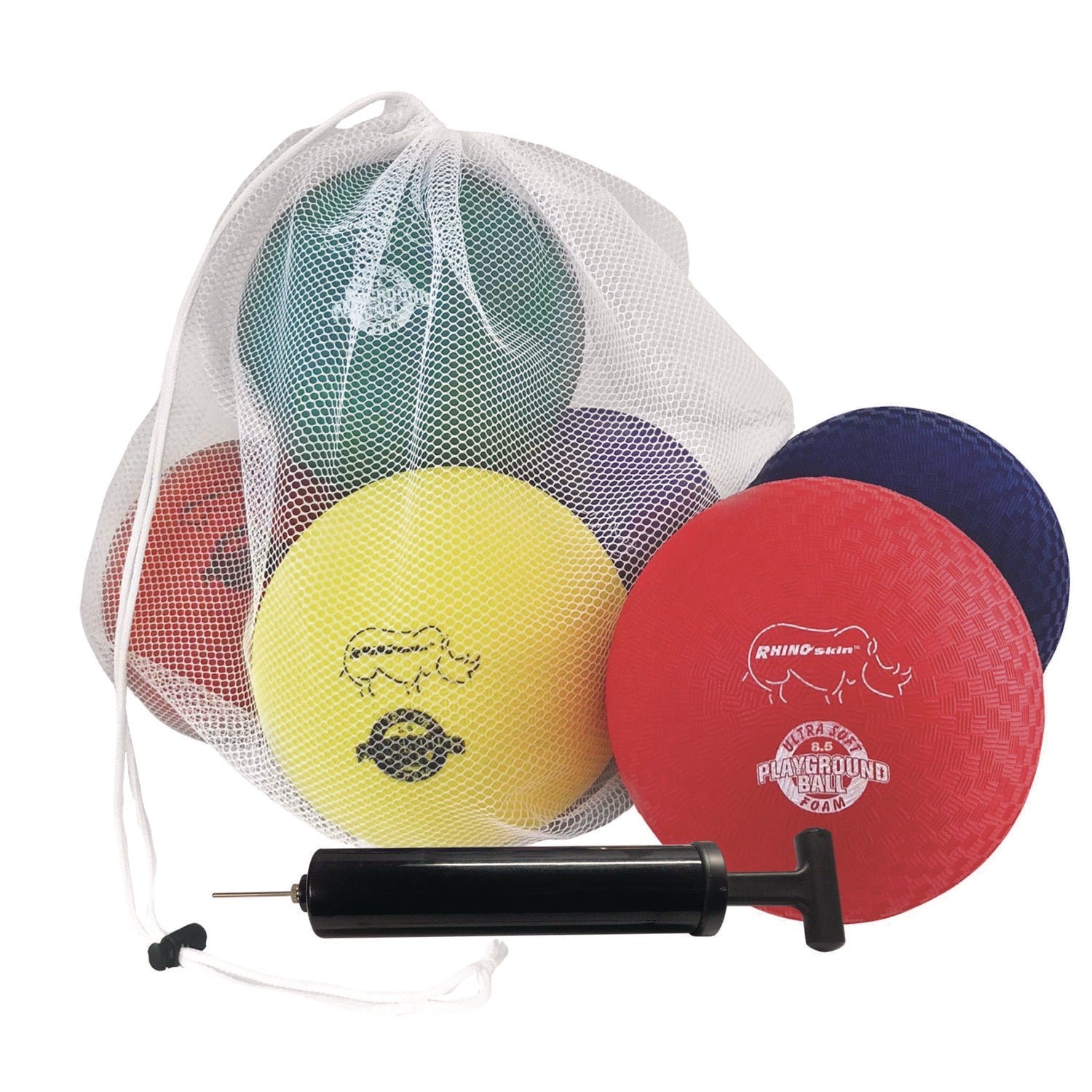 Champion Sports Rhino Soft Playground Ball Set, 8.5" Diameter, Assorted Colors, 6/Set