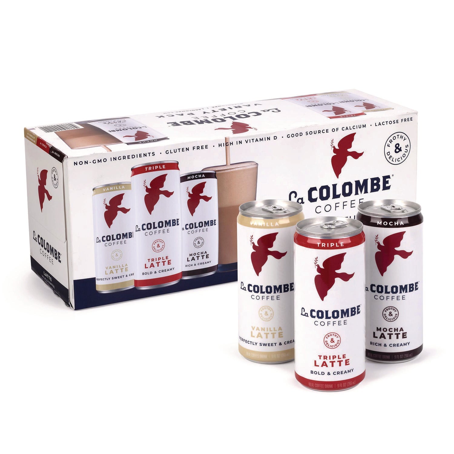 La Colombe® Draft Latte Cold Brew, Assorted Flavors, 9 oz Can, 12/Carton