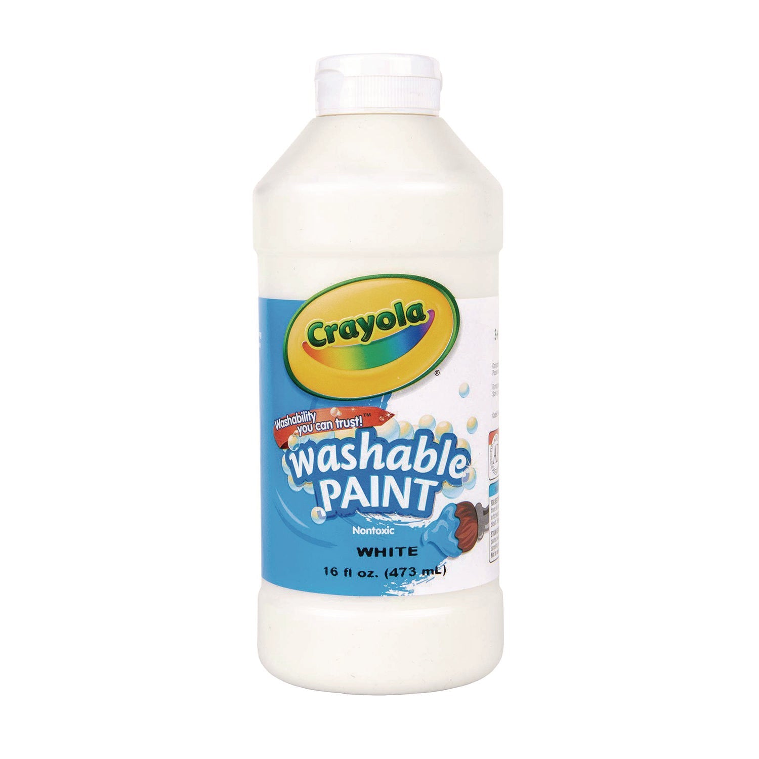 Crayola® Washable Paint, White, 16 Oz Bottle