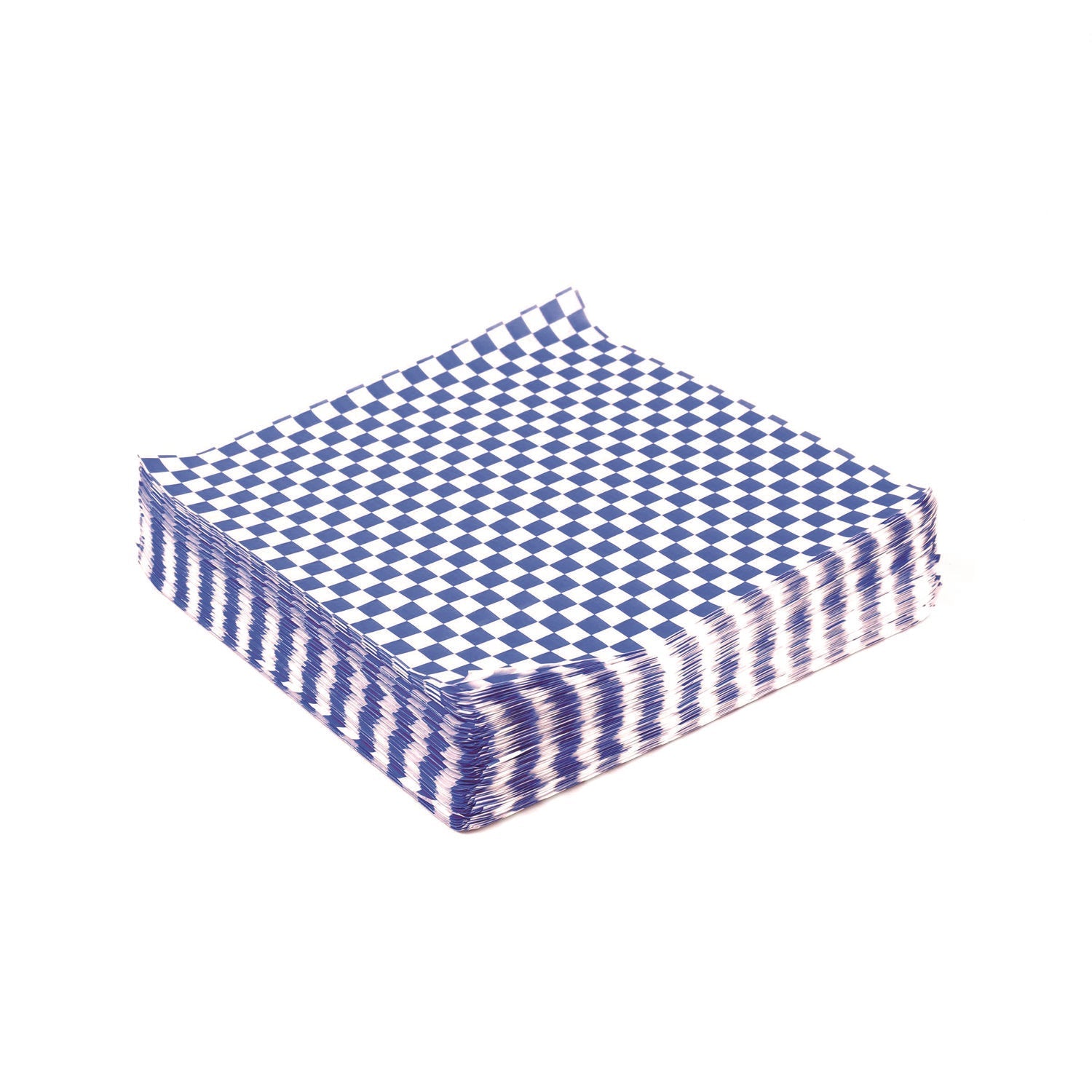 Paterson Grease-Resistant Food Wrap, 12 x 12, Blue Check, 5,000/Carton