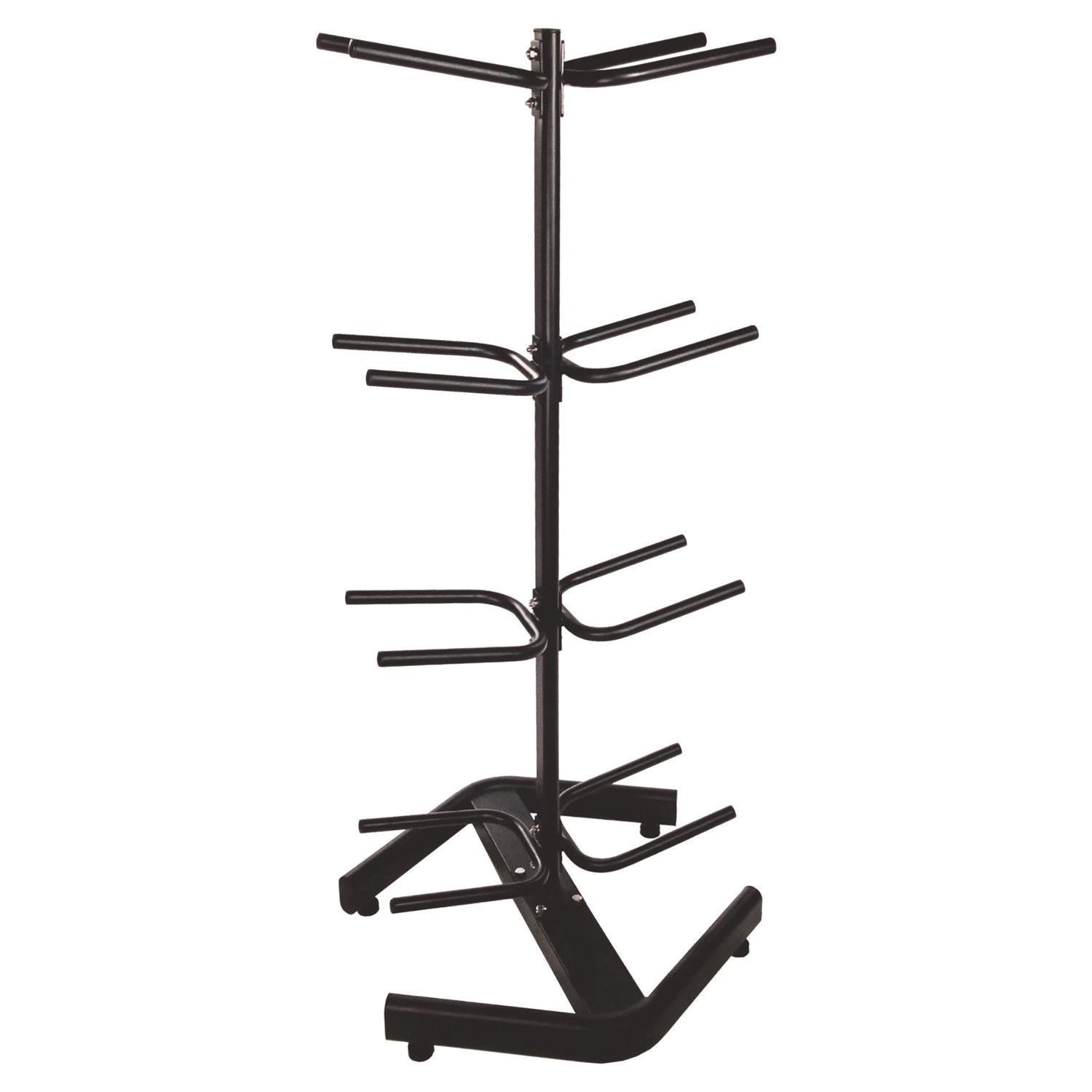 Champion Sports U-Ring Double Medicine Ball Tree, 28" x 28" x 60", Black