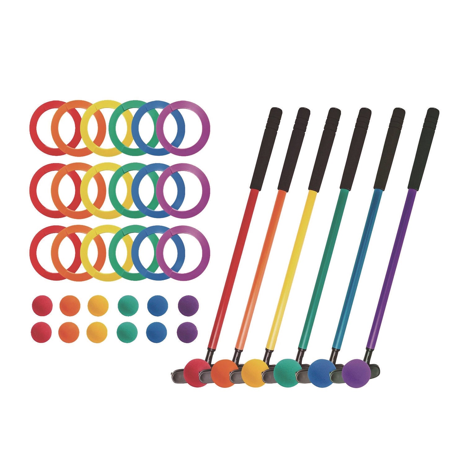Champion Sports Mini Golf Set, 12 Balls/6 Putters/18 Rings/3 Target Holes