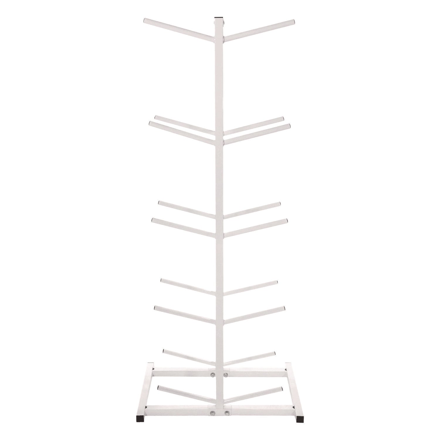 Champion Sports Double Medicine Ball Tree, 12" x 23" x 51", White