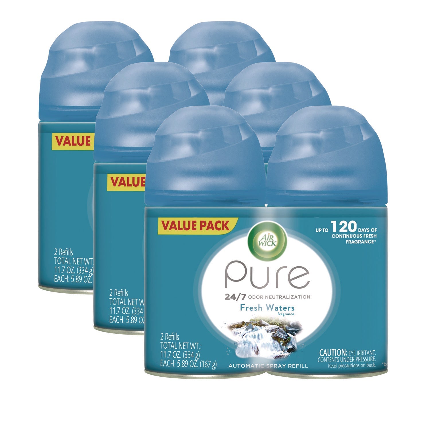 Air Wick® Freshmatic Ultra Spray Refill, Fresh Waters, 5.89 Oz Aerosol Spray, 2/pack 3 Packs/carton