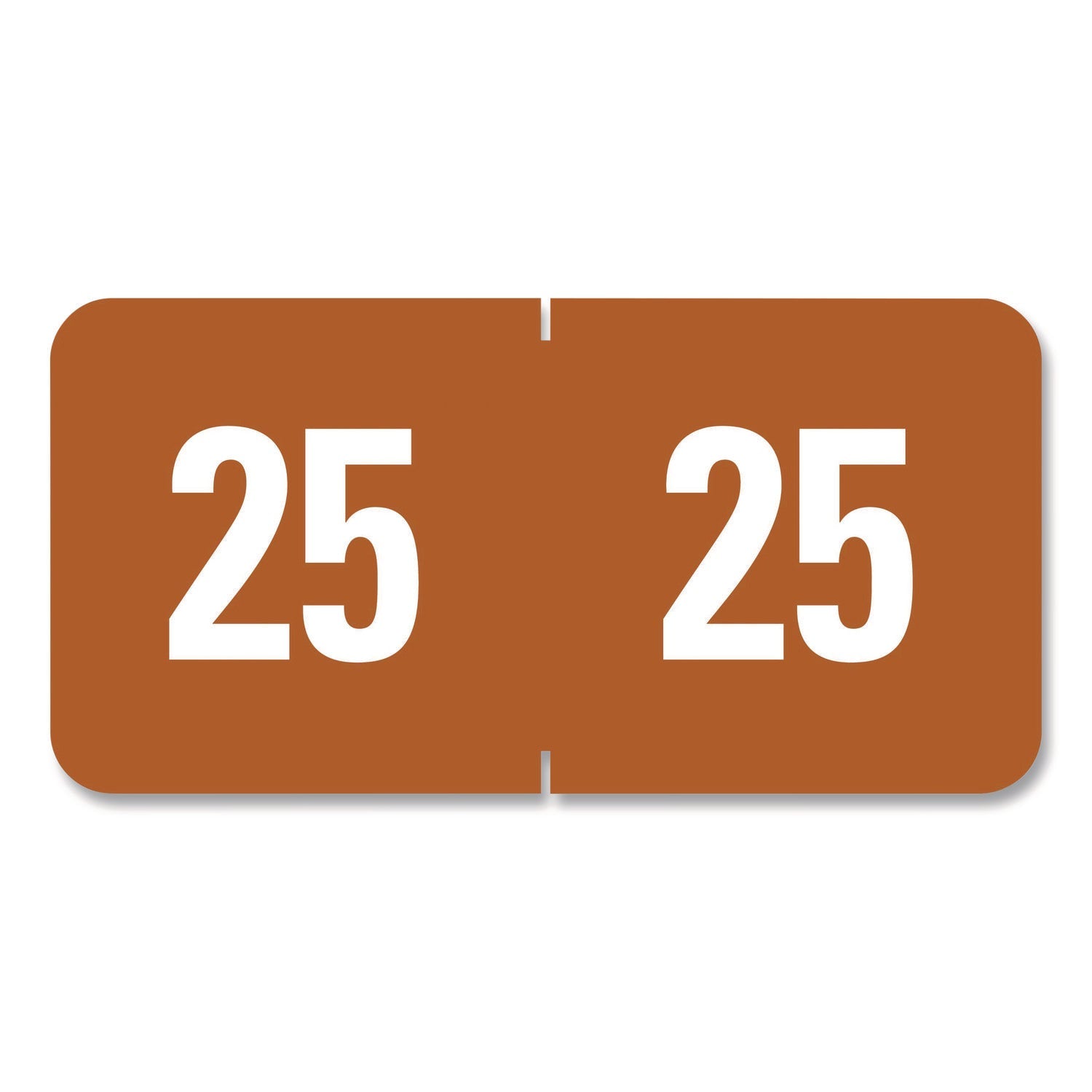 Smead Yearly End Tab File Folder Labels, 25, 0.5 x 1, Brown, 25/Sheet, 10 Sheets/Pack