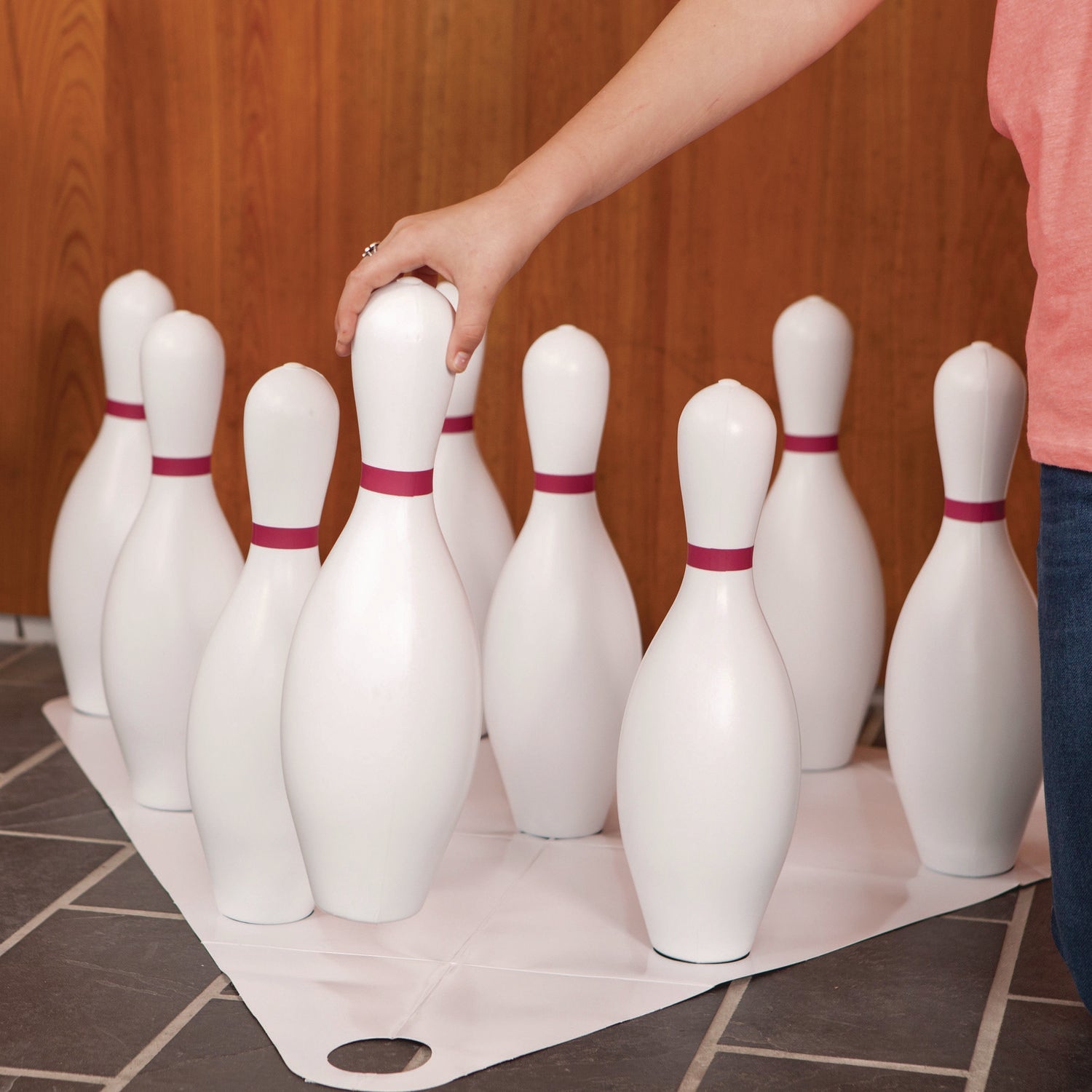 Champion Sports Plastic Bowling Pin Set, White, 10/Set - Bloom Skins