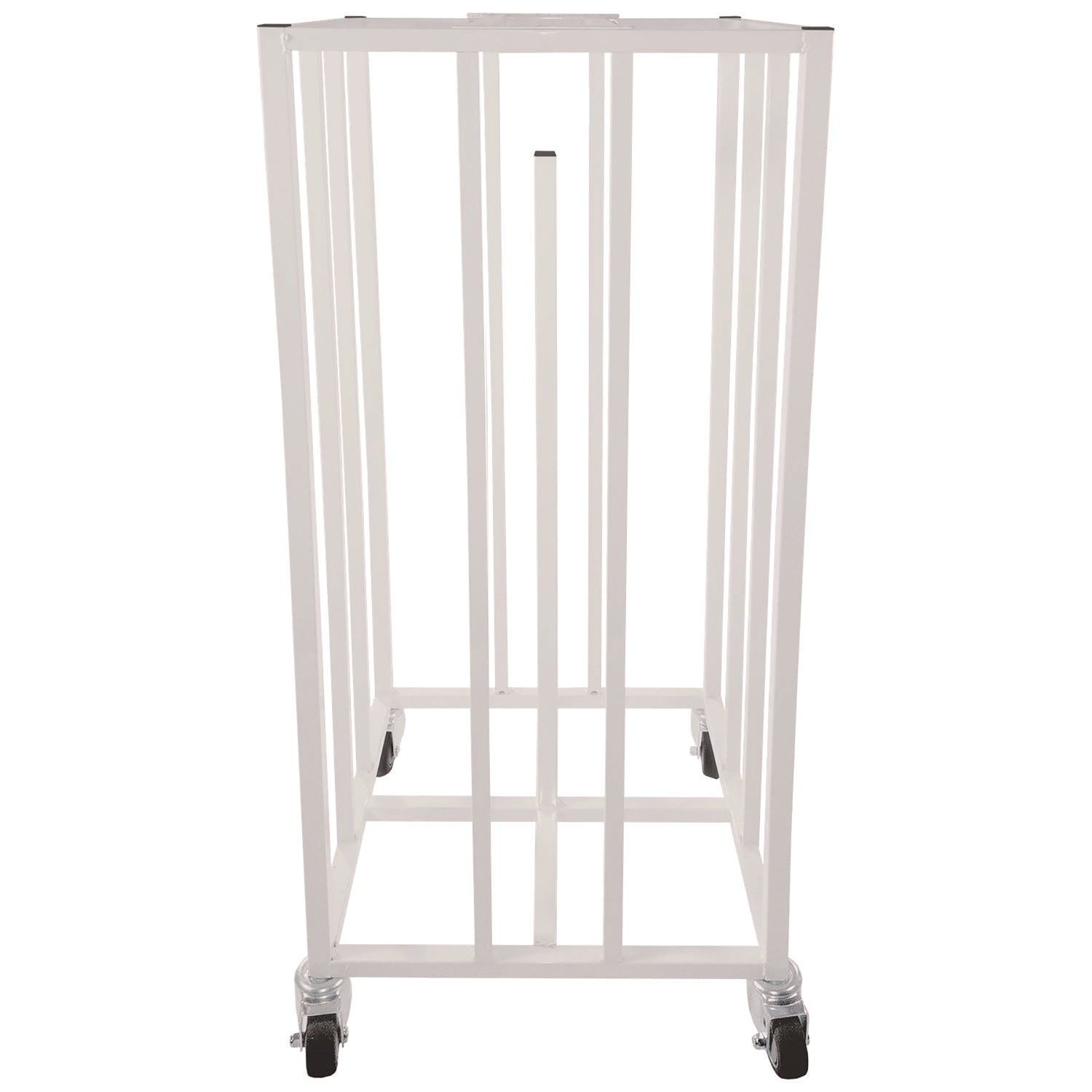 Champion Sports Deluxe Vertical Ball Cage, Fits Approximately 20 Balls, Metal, 20" x 20" x 48", White