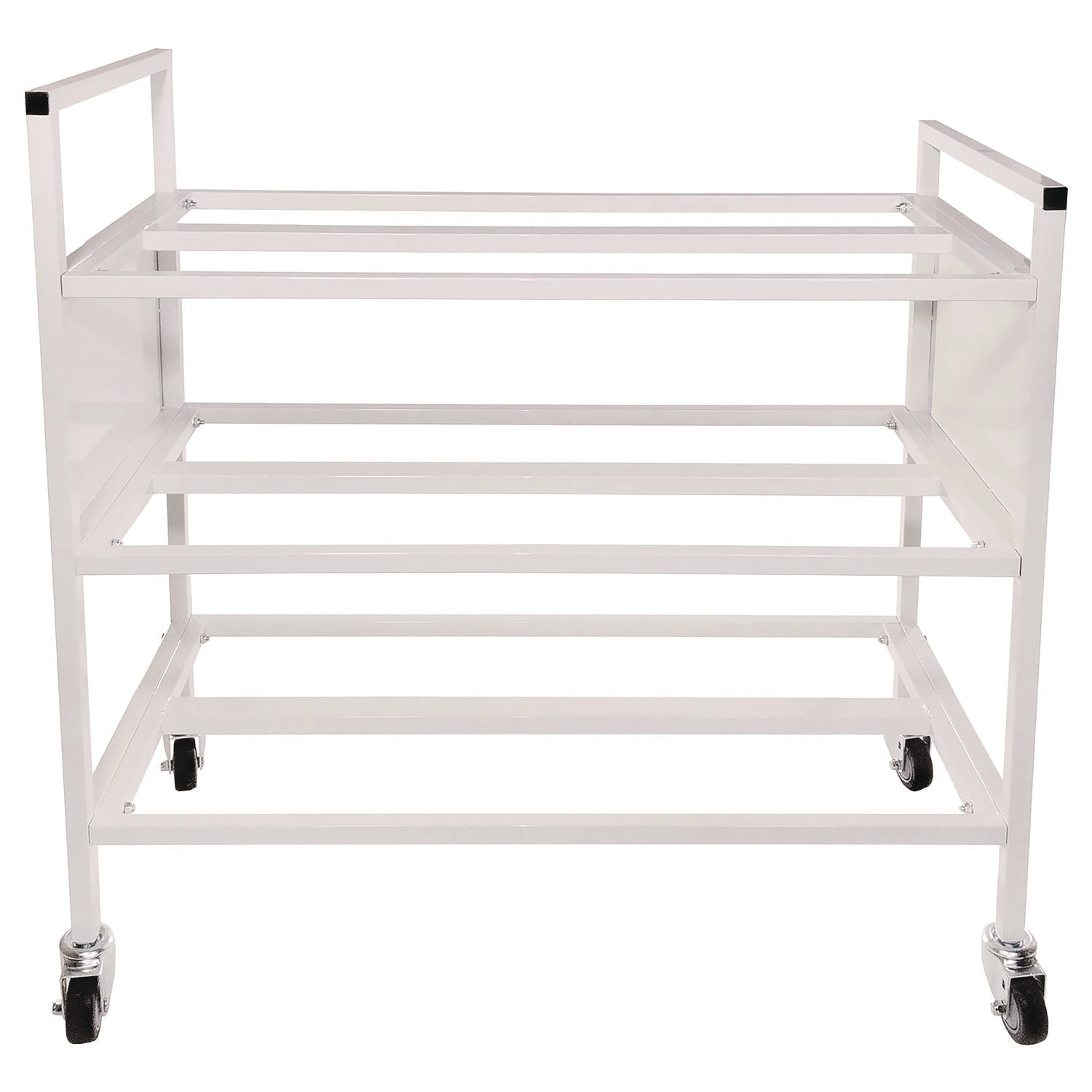 Champion Sports Double Wide Cart, Fits Approximately 24 Balls, Metal, 20" x 42" x 44", White