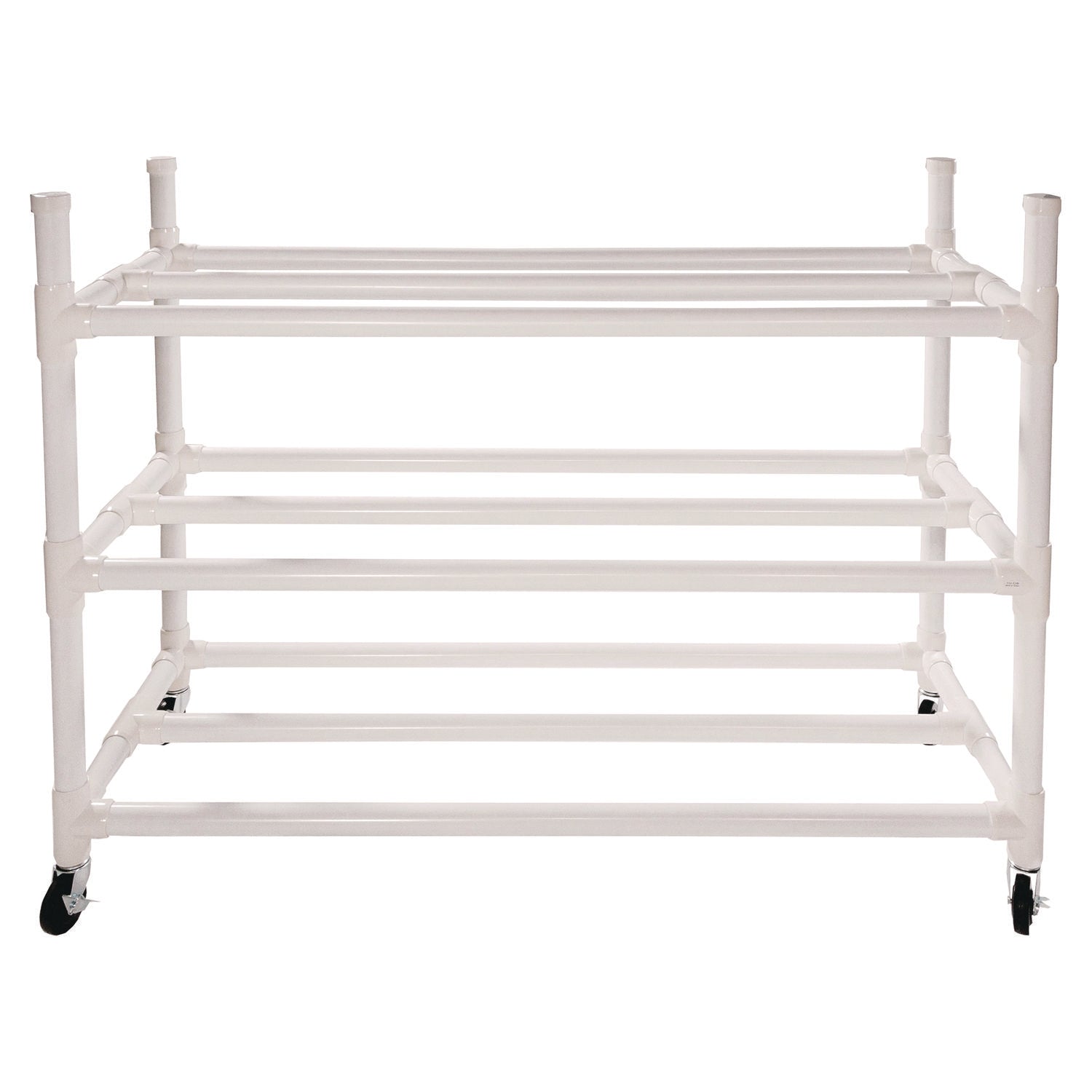Champion Sports 30 Basketball Heavy-Duty Cart, Heavy-Duty Plastic, 176 lb Capacity, 19 x 55 x 45, White