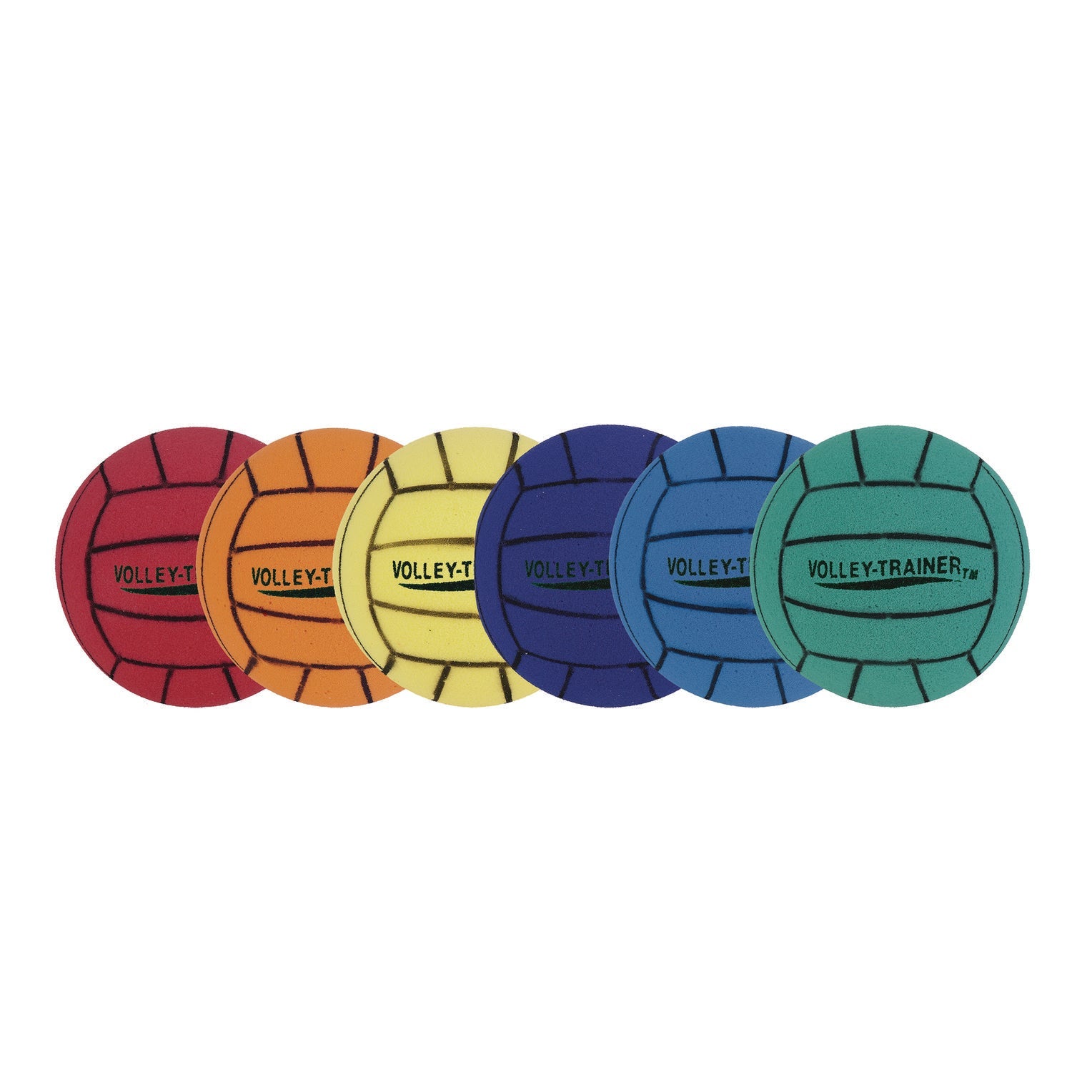 Champion Sports Ultra Foam Volleyball Set, Assorted Colors, 6/Set