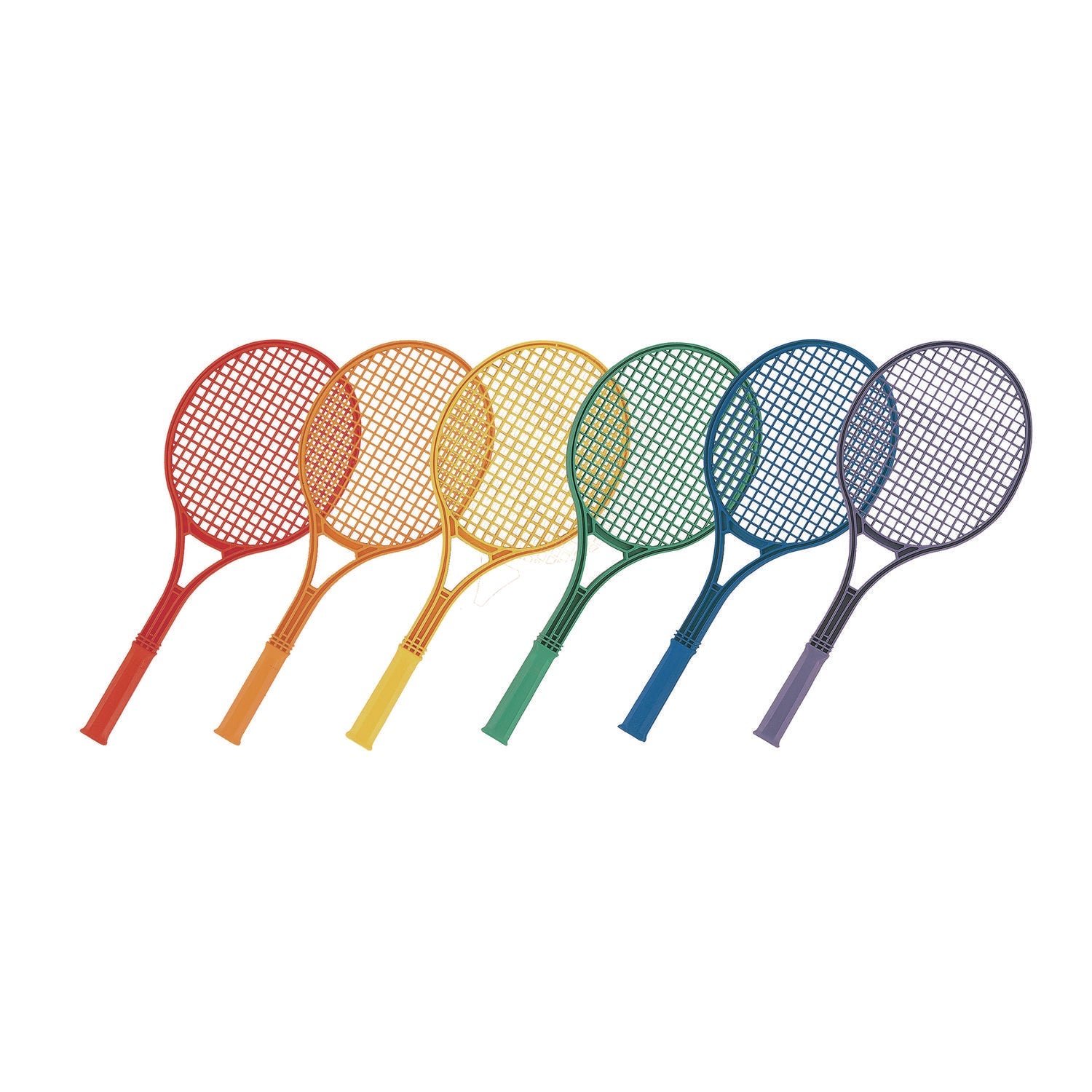 Champion Sports Plastic Tennis Racket Set | 6-Pack