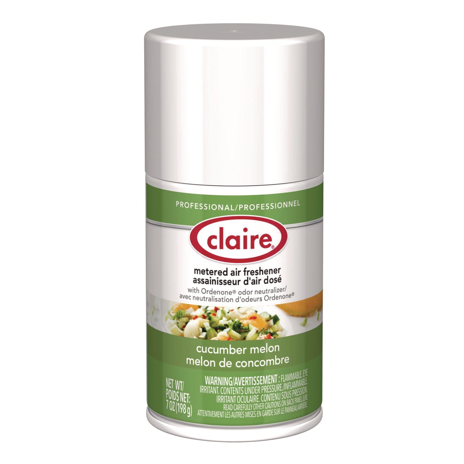 Claire® Metered Air Freshener, Cucumber Melon Scent, 7 oz Aerosol Spray, 12/Carton