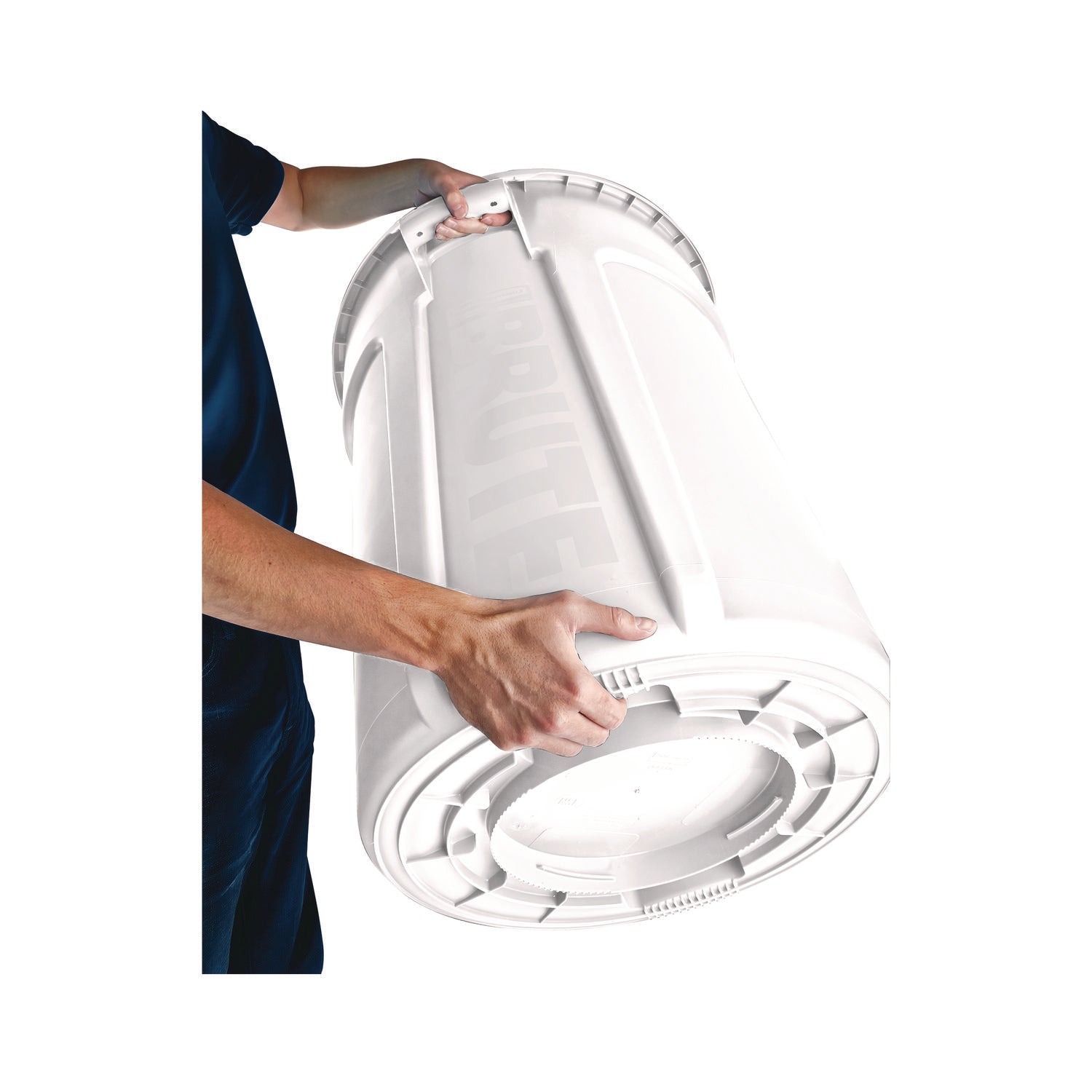 Rubbermaid® Commercial Vented Round Brute Container, 10 gal, Plastic, White