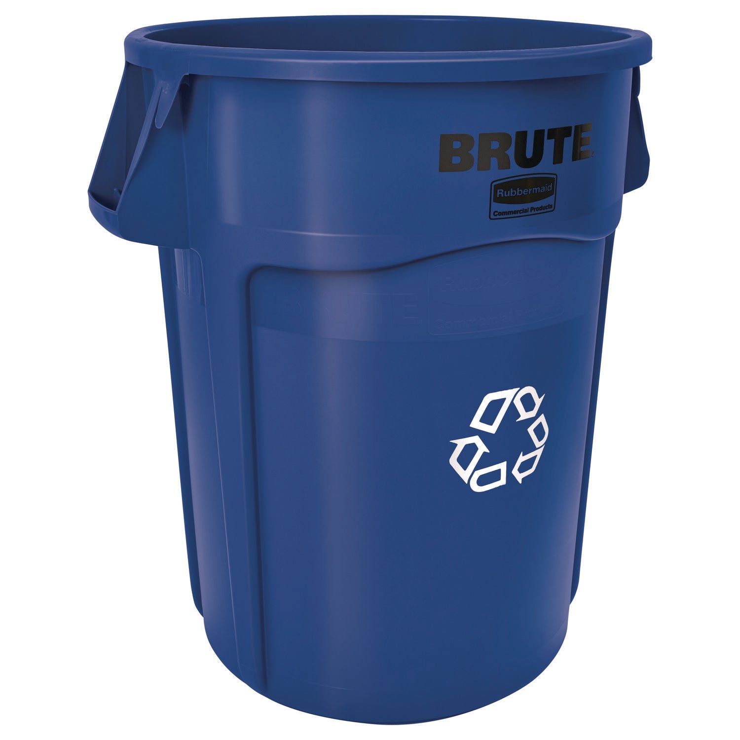 Rubbermaid® Commercial Brute Recycling Container, 44 gal, Polyethylene, Blue