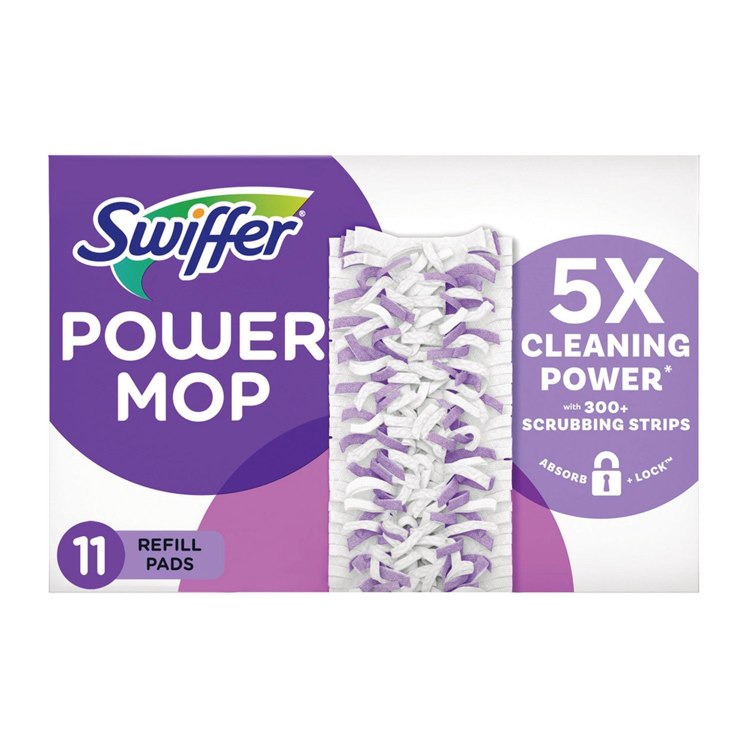 Swiffer® PowerMop Mopping Pads, 11.41 x 5.31, 11/Box, 2 Boxes/Carton
