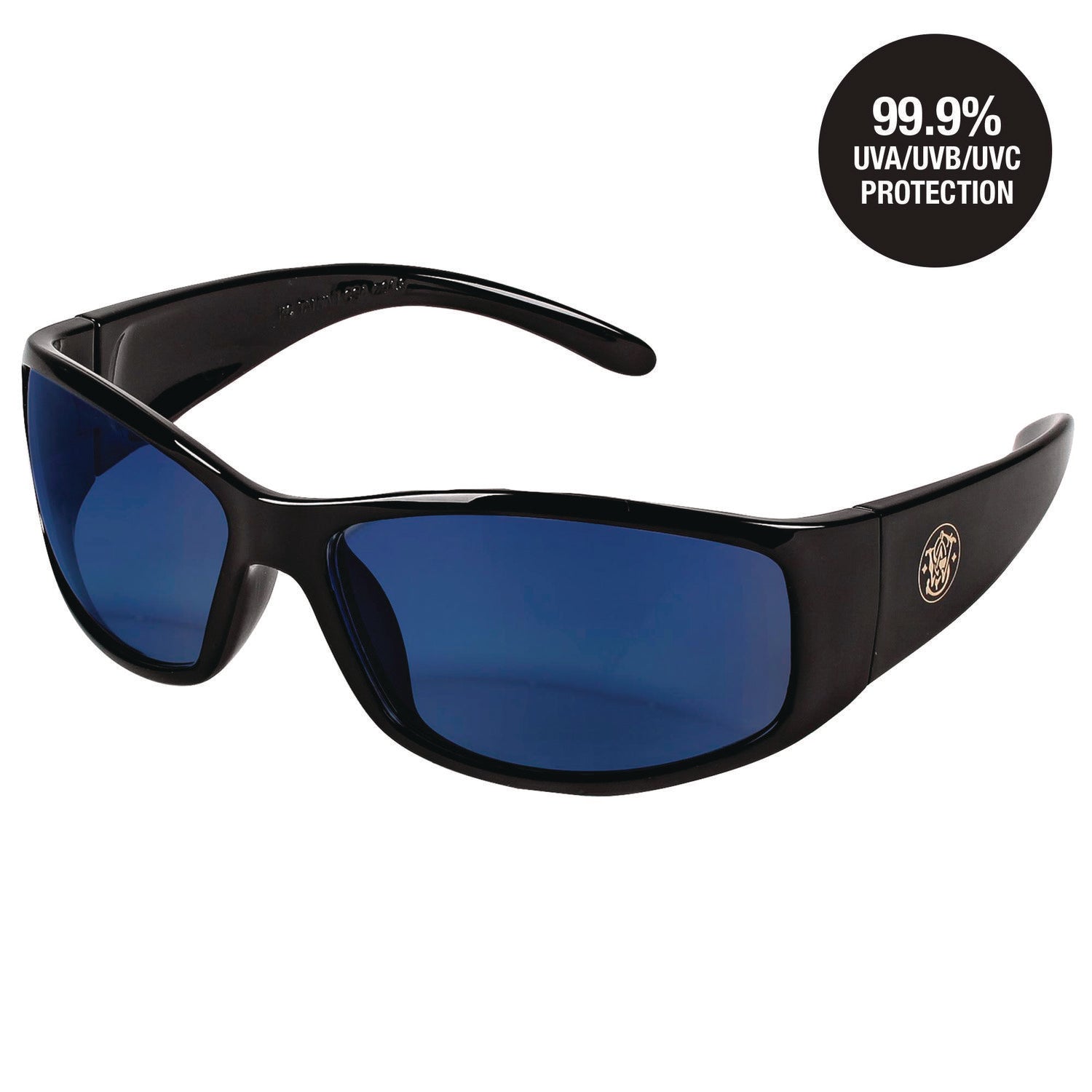 Smith & Wesson® Elite Safety Glasses 3016314, Black Frame, Blue Mirror Polycarbonate Lens, 12/Carton - Bloom Skins