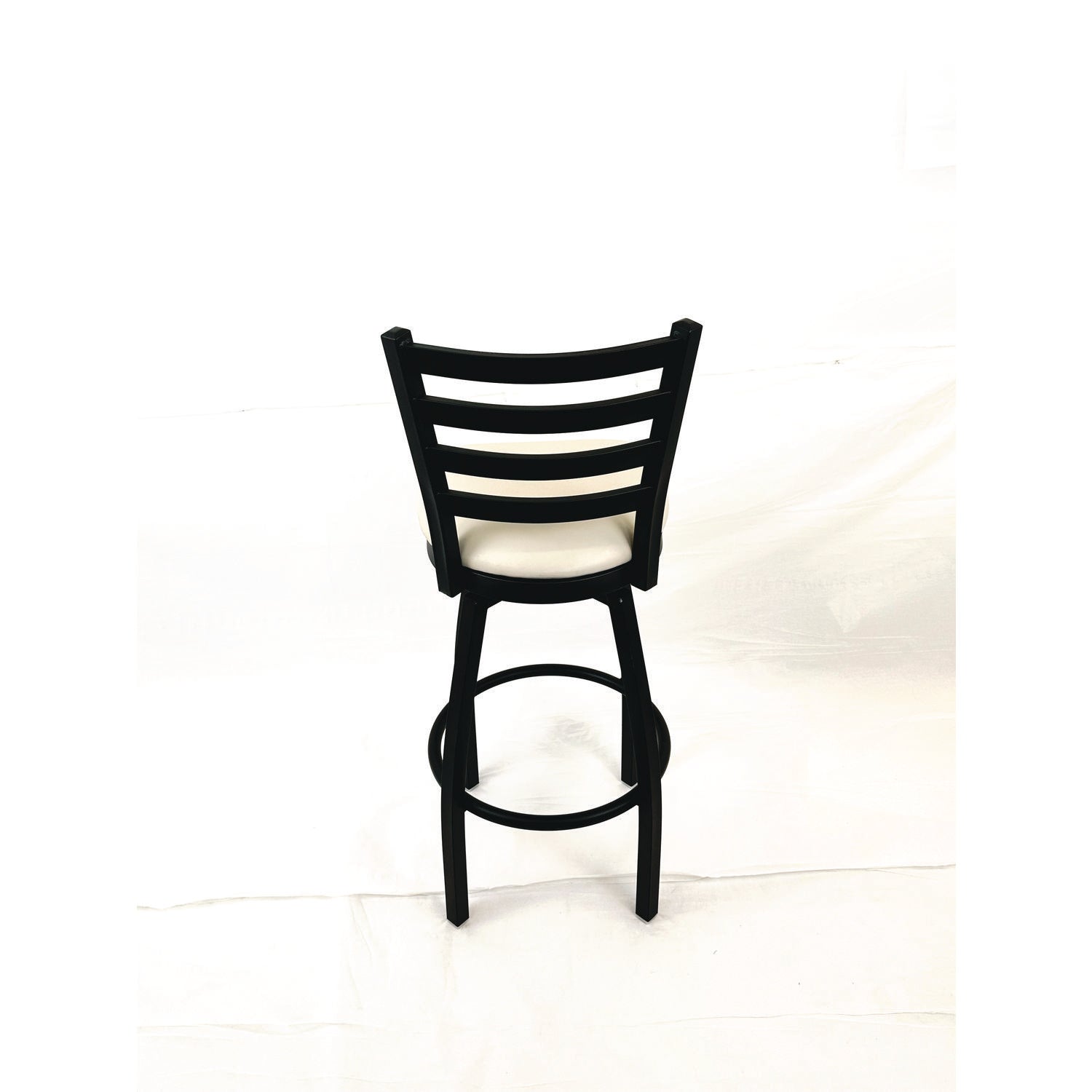 JMC Furniture Boggs Series Barstool, Supports Up to 300 lb, 30.5" Seat Height, Cream Seat, Black Back, Black Base - Bloom Skins