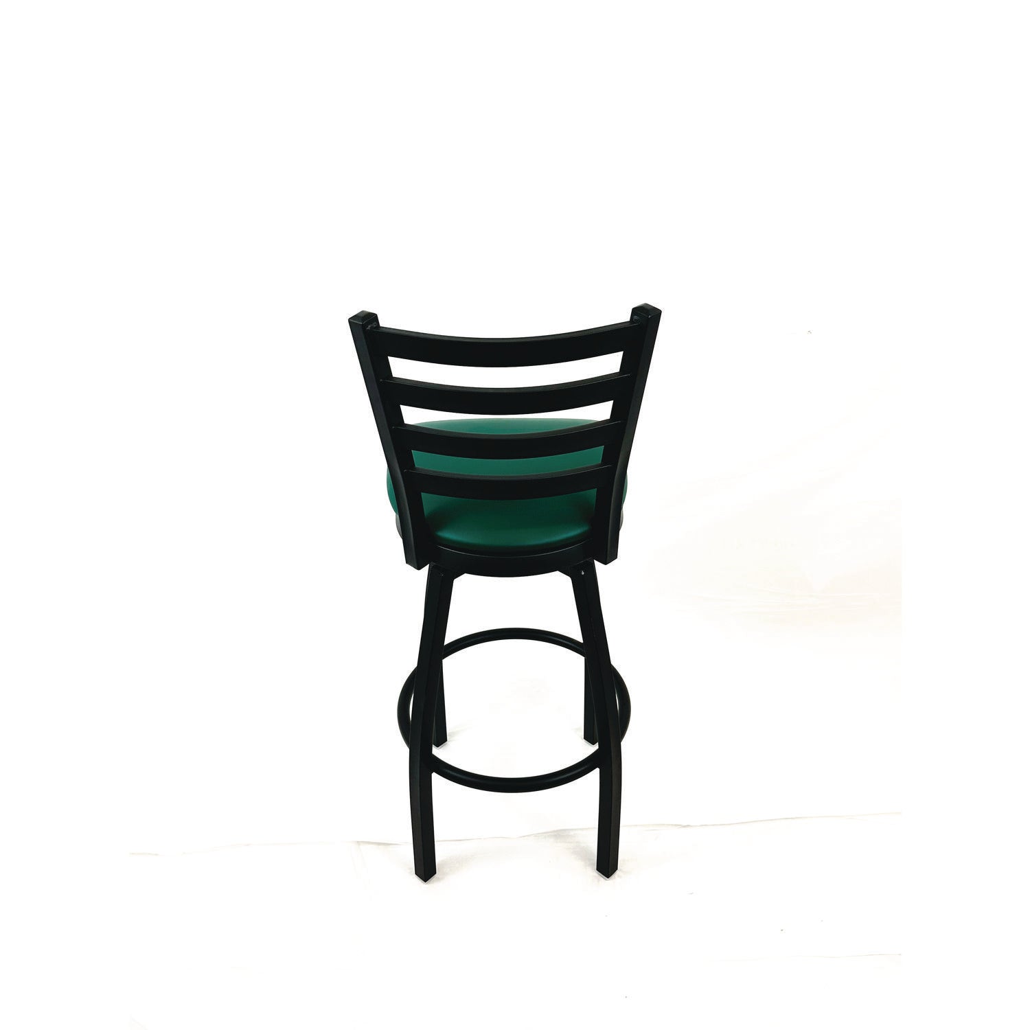JMC Furniture Boggs Series Barstool, Supports Up to 300 lb, 30.5" Seat Height, Green Seat, Black Back, Black Base - Bloom Skins
