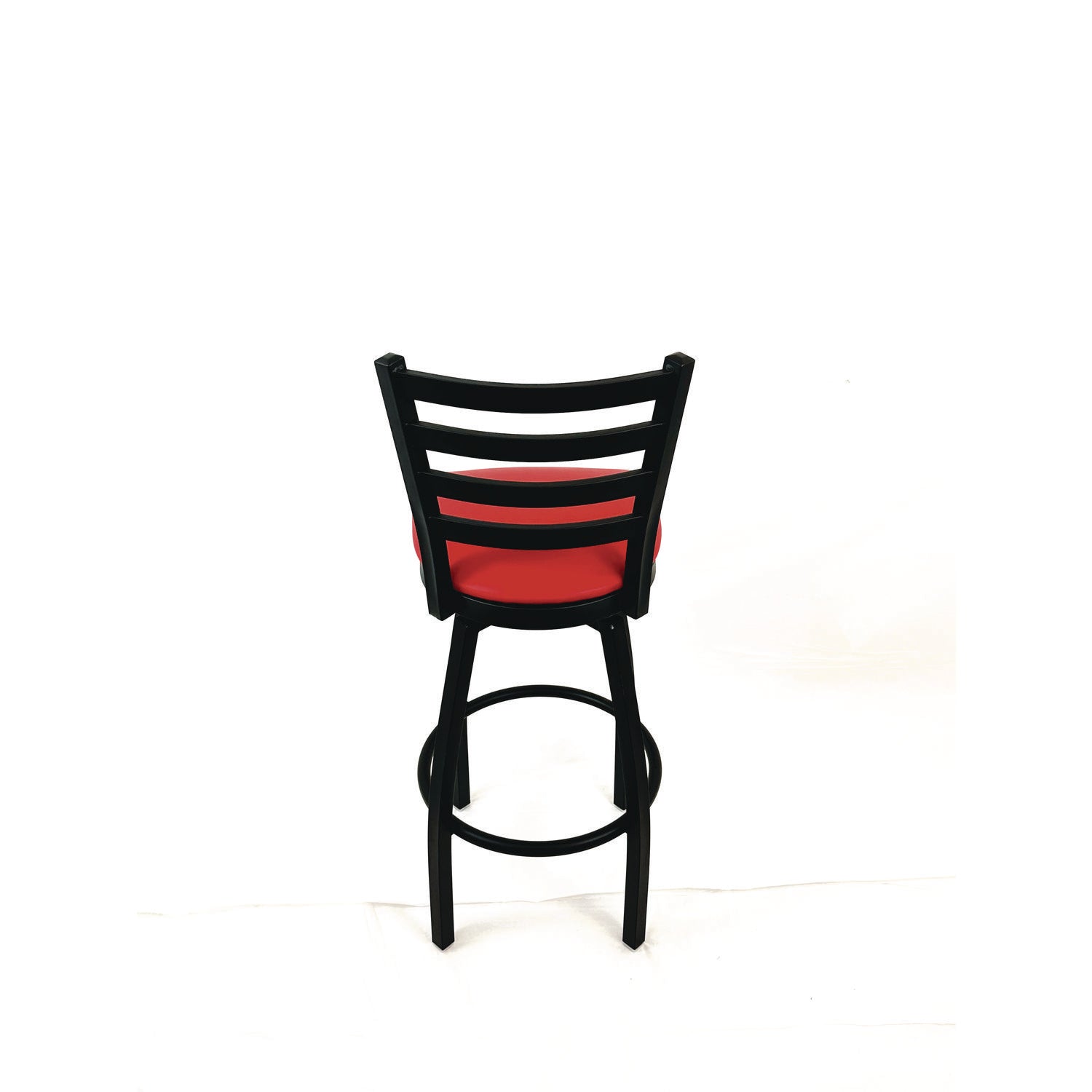 JMC Furniture Boggs Series Barstool, Supports Up to 300 lb, 30.5" Seat Height, Red Seat, Black Back, Black Base - Bloom Skins