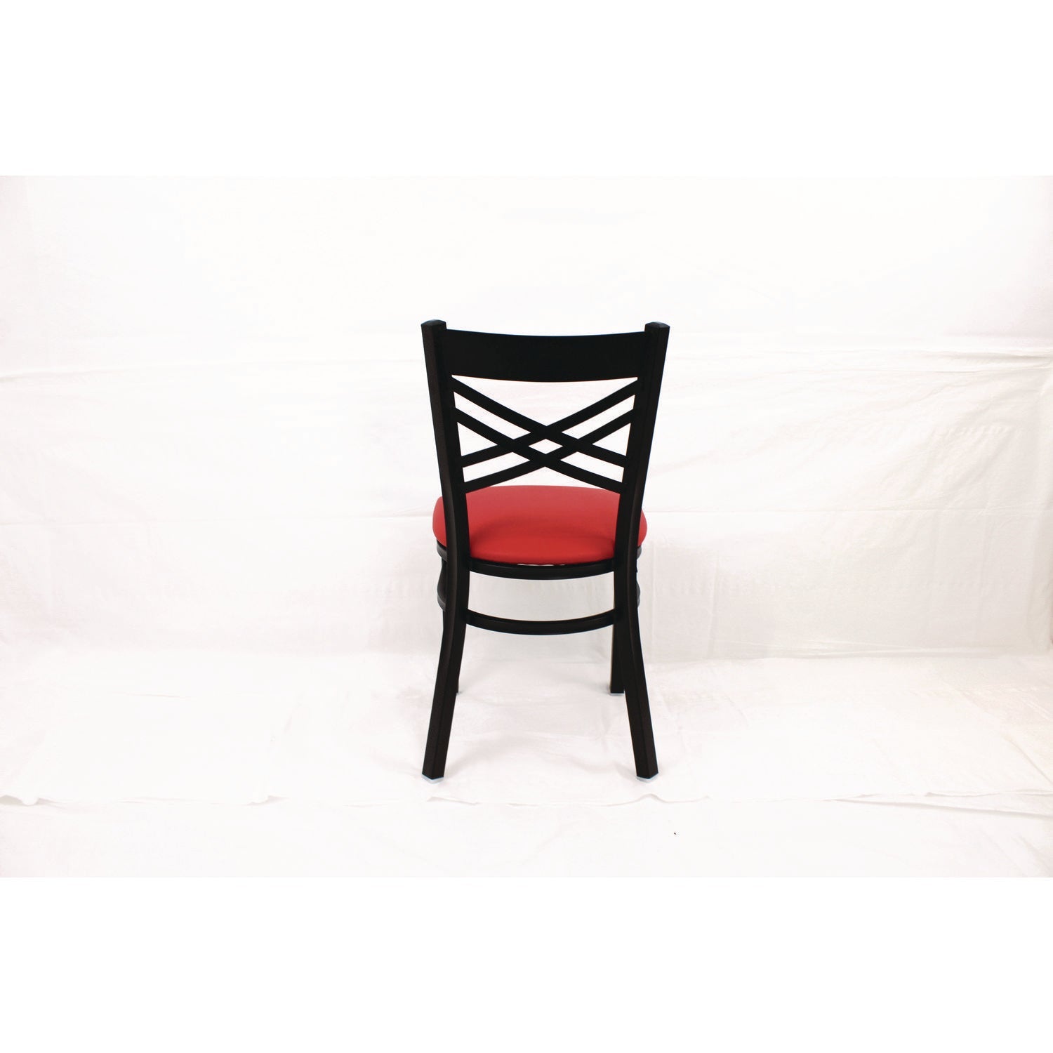 JMC Furniture X Series Chair, Supports Up to 300 lb, 18" Seat Height, Red Seat, Black Back, Black Base - Bloom Skins