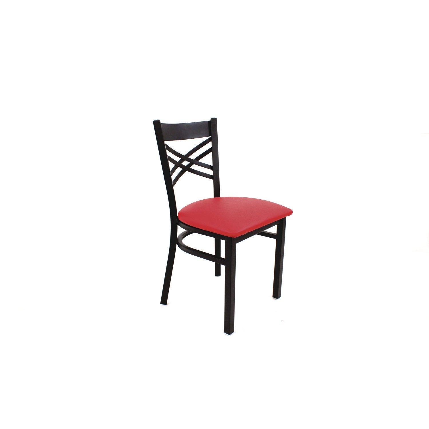 JMC Furniture X Series Chair, Supports Up to 300 lb, 18" Seat Height, Red Seat, Black Back, Black Base - Bloom Skins