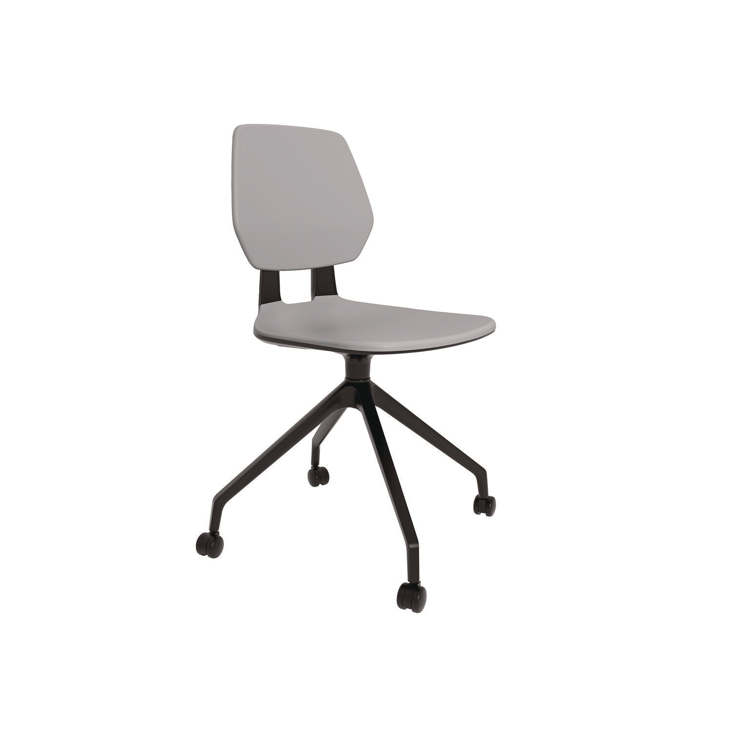 Safco® Commute Guest Chair, Supports Up to 275 lbs, 19" Seat Height, Gray Seat, Gray Back, Black Base