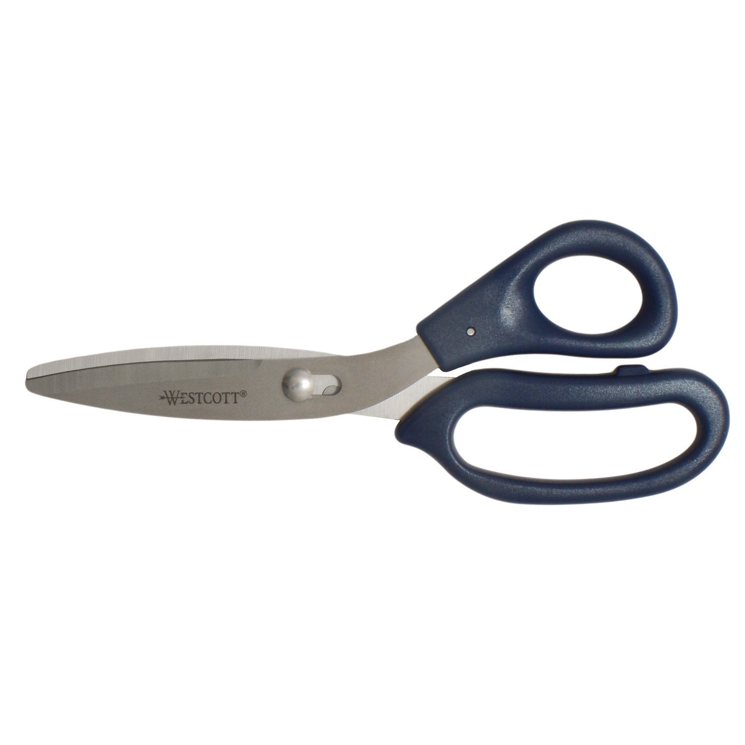 Westcott® Power Pivot Shears, 8" Long, 3.5" Cut Length, Straight Blue Handle