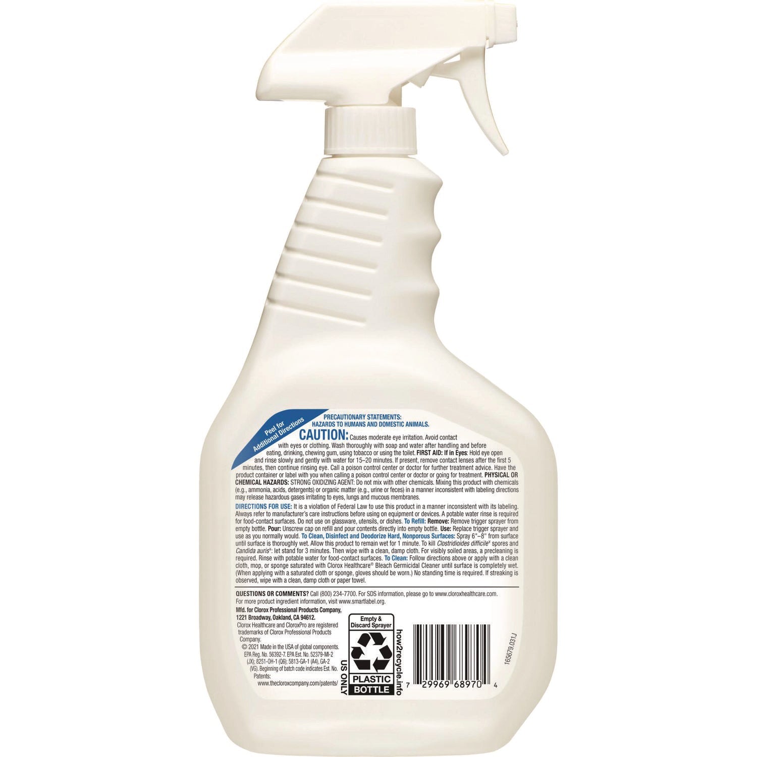 Clorox Healthcare® Bleach Germicidal Cleaner, 32 Oz Spray Bottle