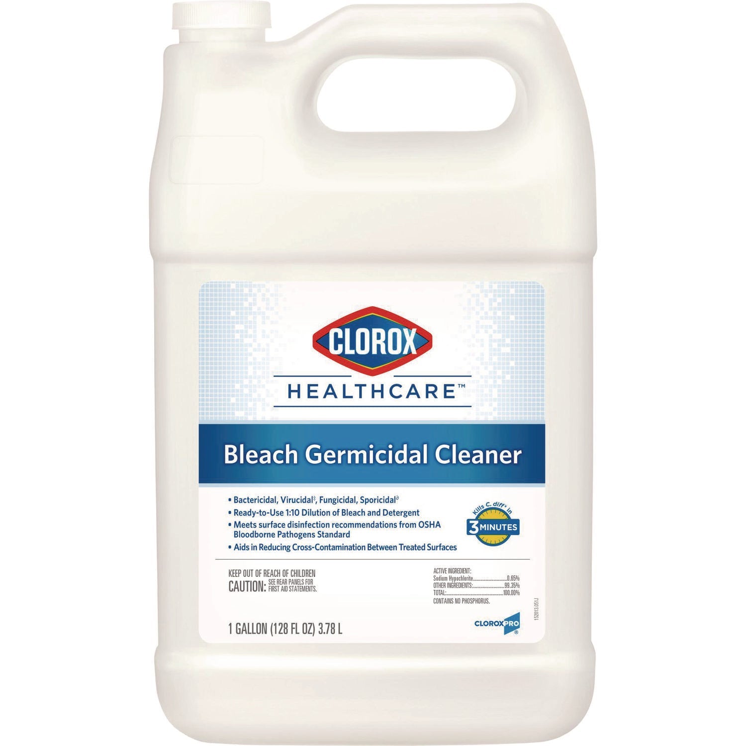 Clorox Healthcare® Bleach Germicidal Cleaner, 128 Oz Refill Bottle